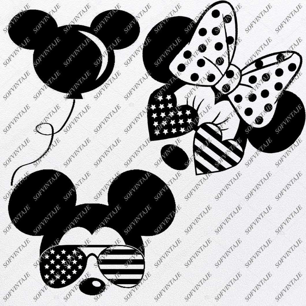 Mickey And Minnie Mouse SVG Free