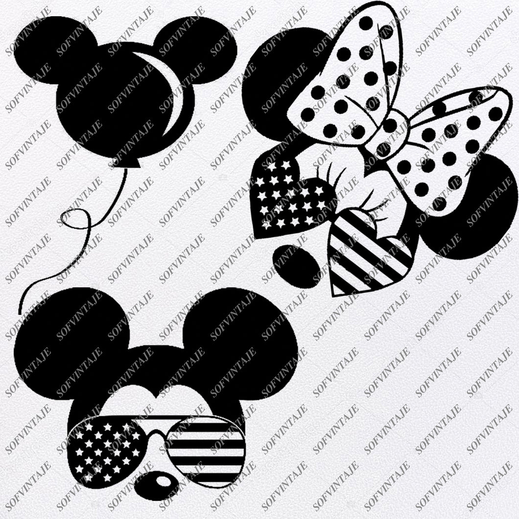 Disney Svg File Mickey Minnie Mause Svg Mickey Minnie Mause Minn Sofvintaje