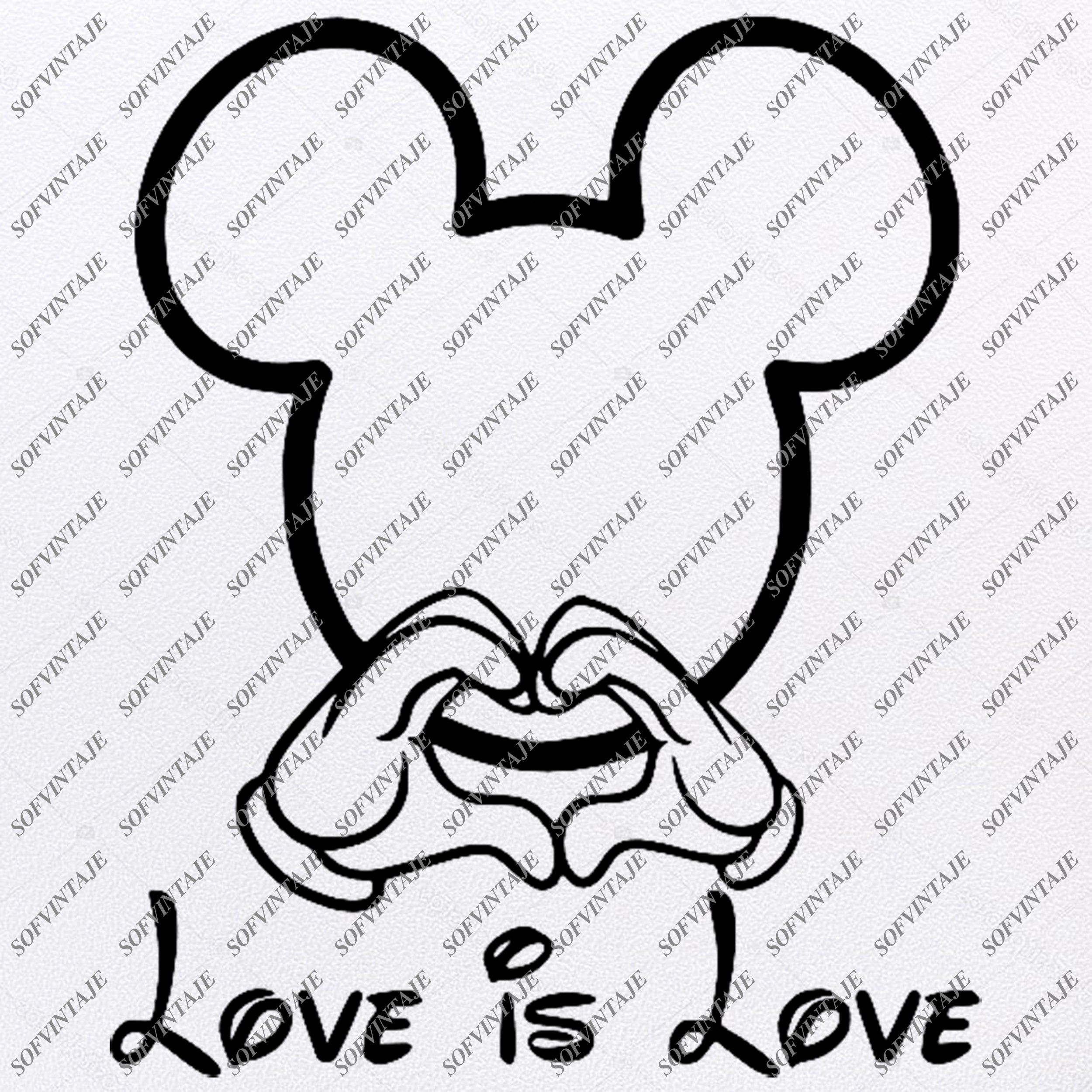 Download Disney Svg File Mickey Mause Love Svg Mickey Love Is Love Disney Sofvintaje