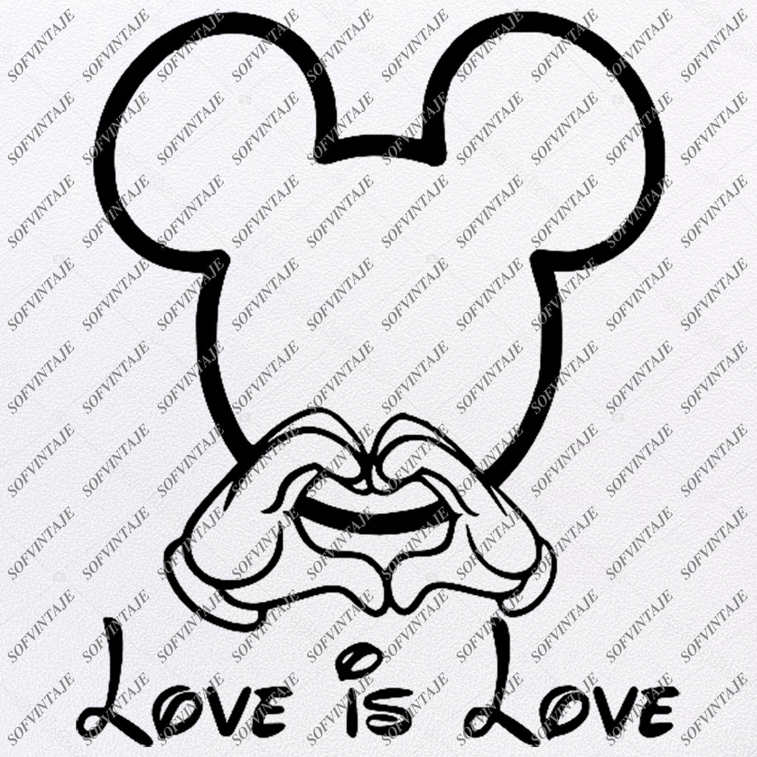 Download Disney Svg File - Mickey Mause Love Svg - Mickey Love is Love - Disney - SOFVINTAJE