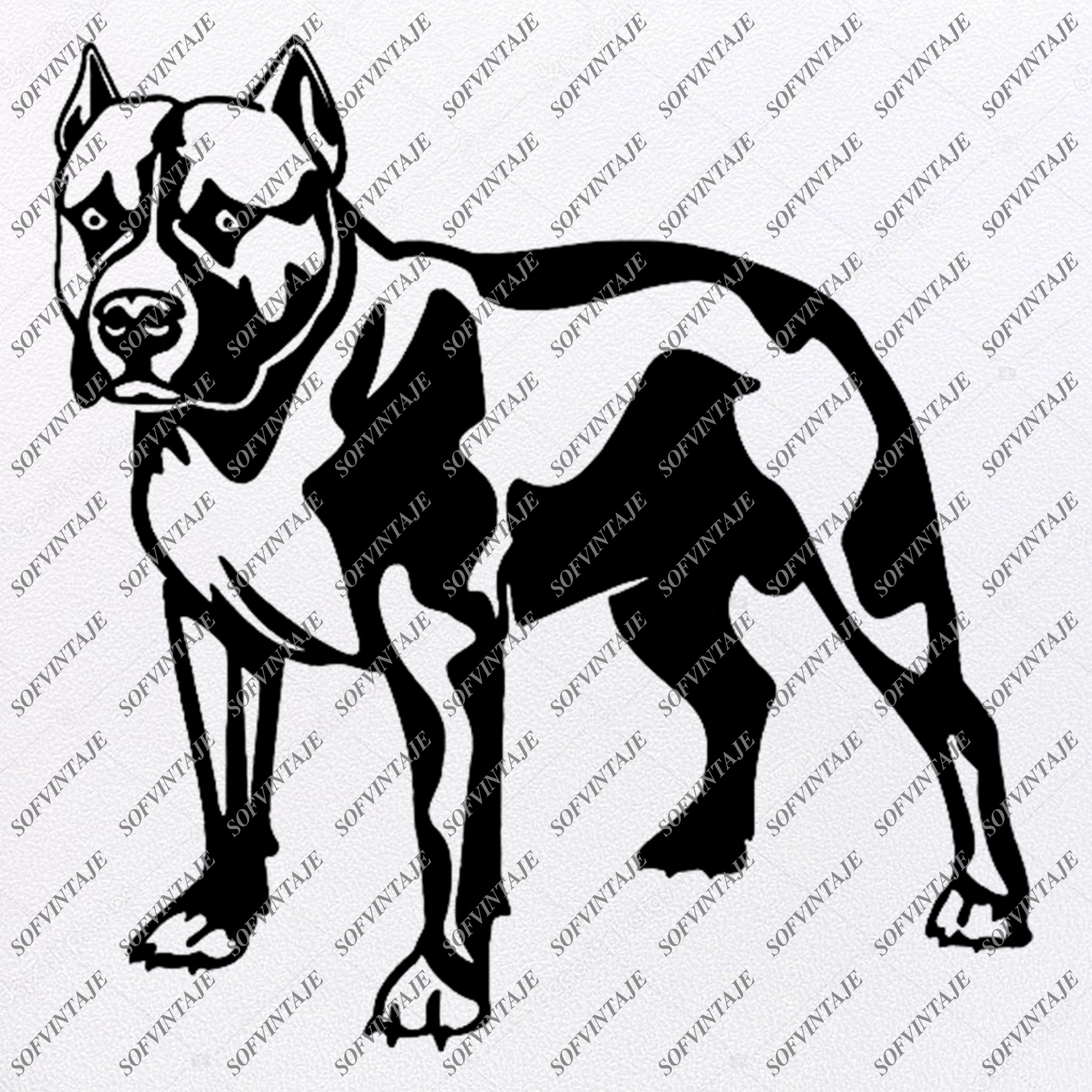 Staffordshire Terrier svg file for cricut Staffordshire cut files for