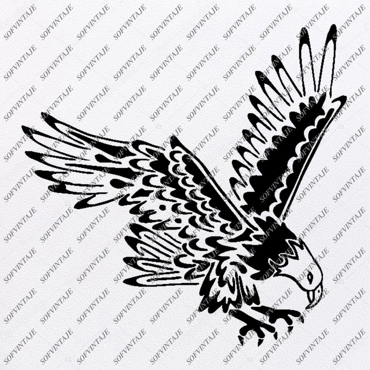 Download Eagle Svg File - Eagle Original Svg Design - Tattoo Svg - Clip art - E - SOFVINTAJE