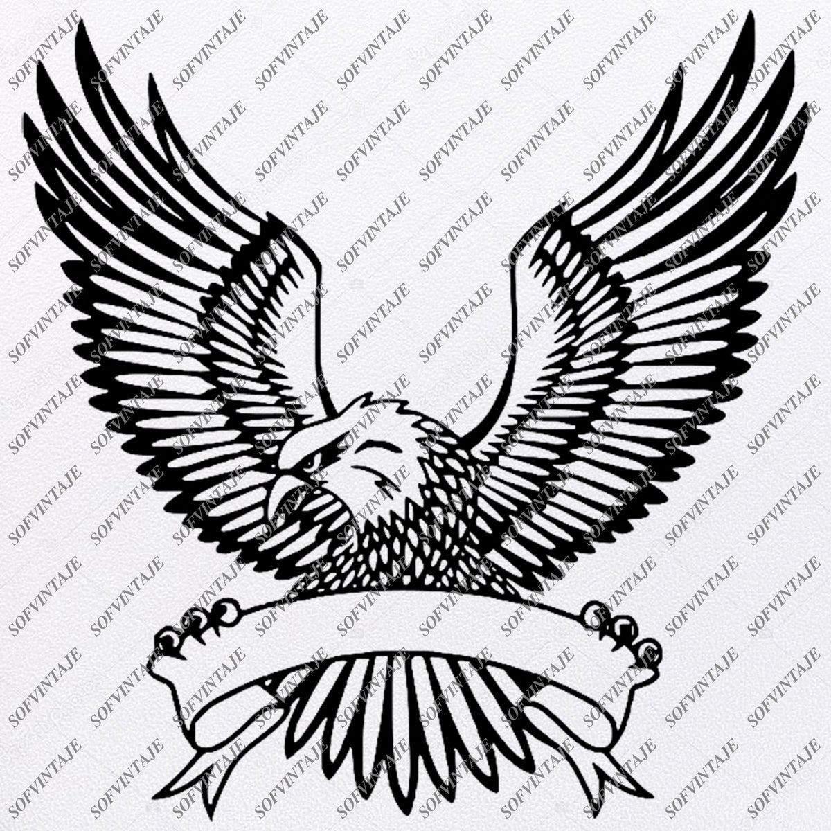 Download Eagle Svg File - Eagle Original Svg Design - Tattoo Svg - Clip art - E - SOFVINTAJE