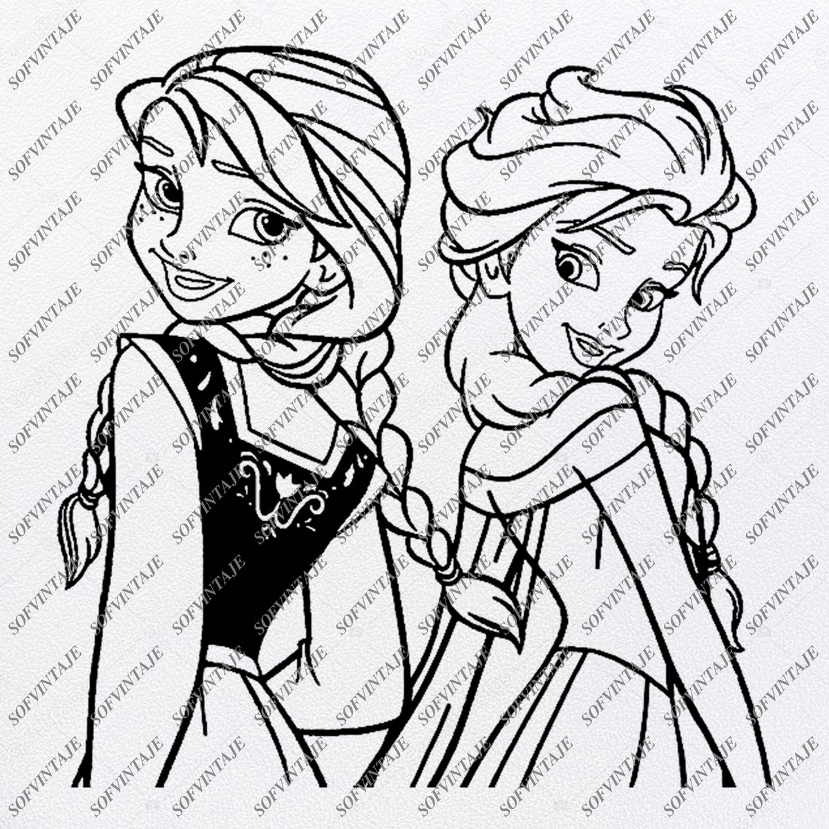 Download Elsa and Anna Svg Files - Disney Princess Elsa and Anna ...