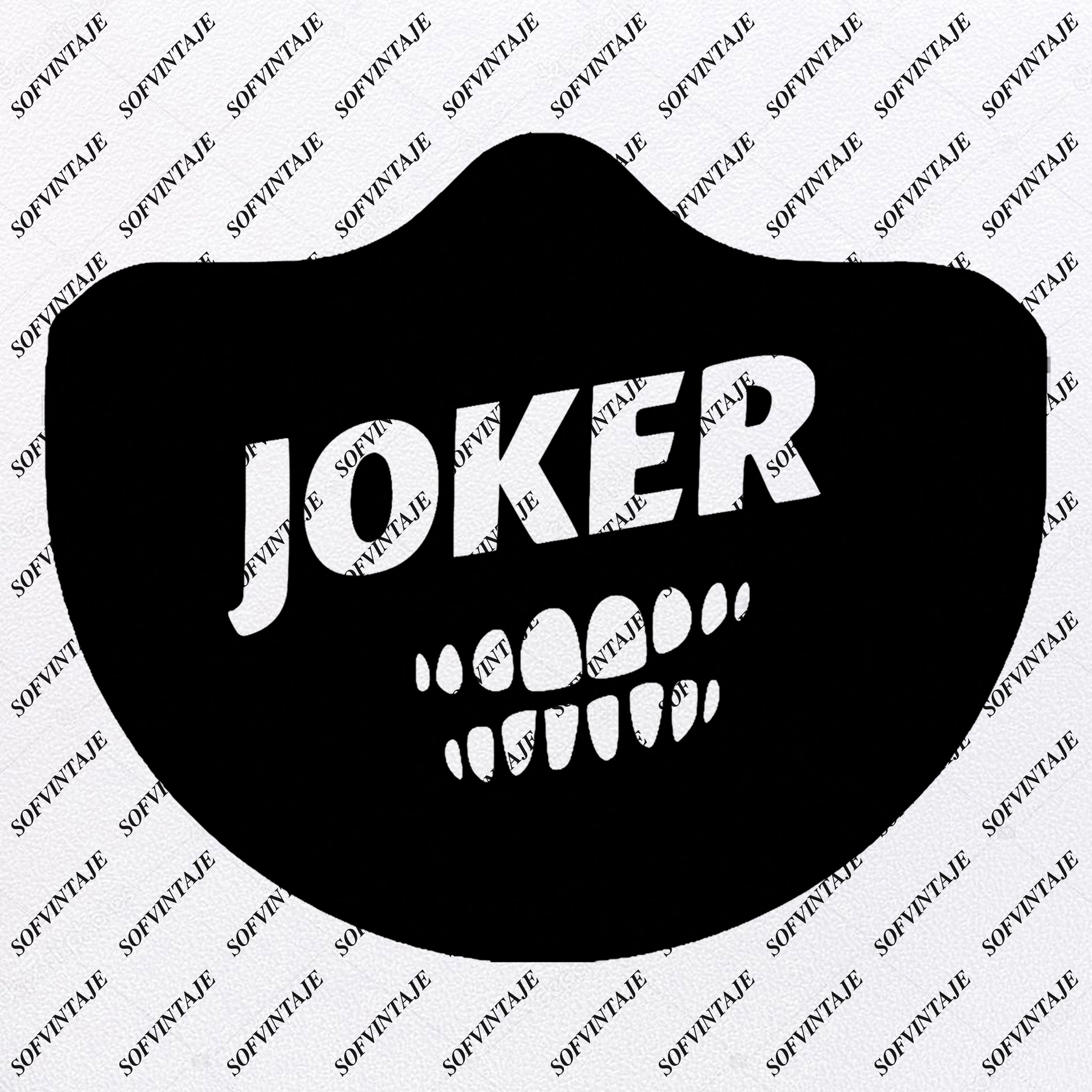 Download Face Mask Joker Protective Face Mask Face Mask Svg File Joker Sofvintaje