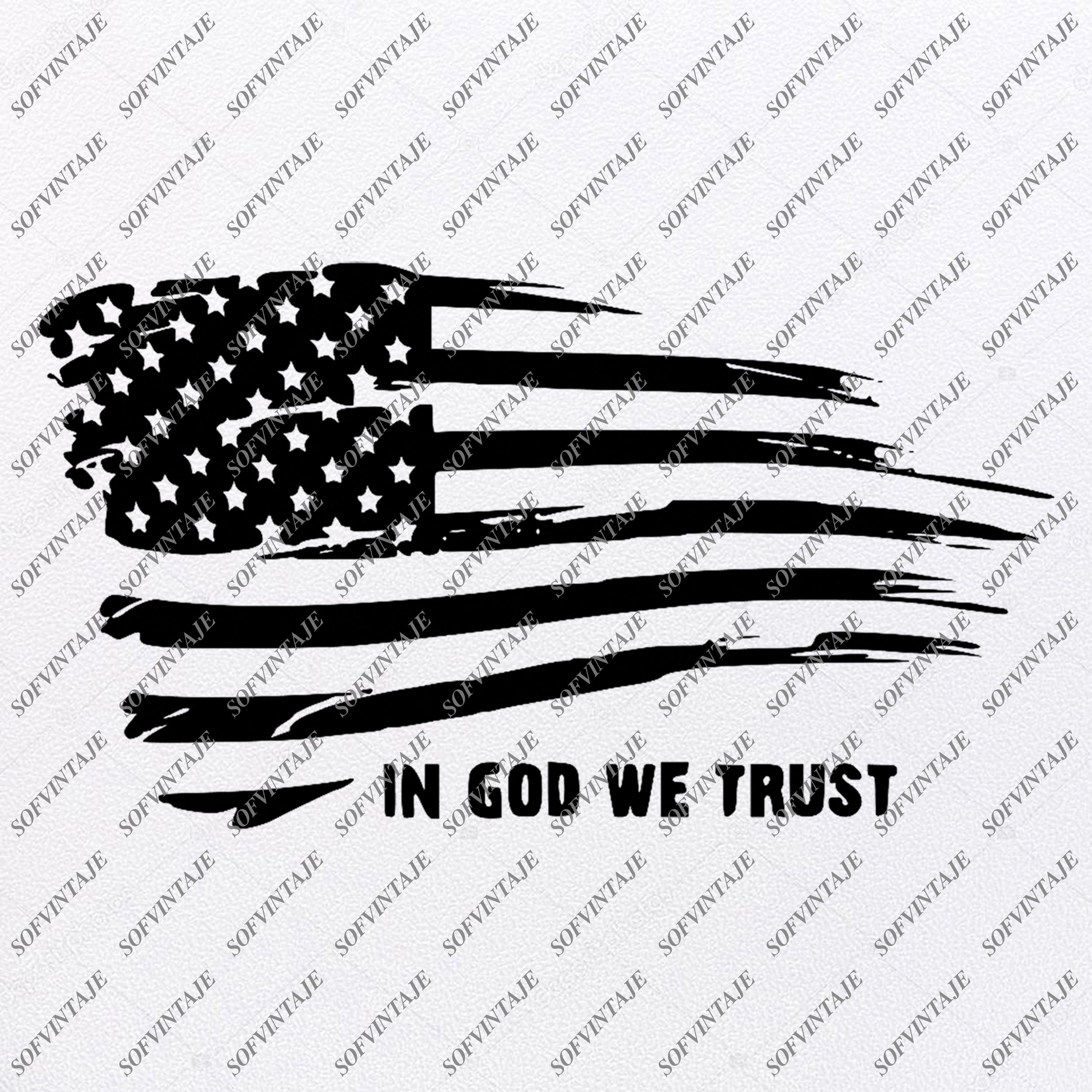 Download Flag Svg Files In God We Trust Usa Flag Svg Design Original Design Sofvintaje
