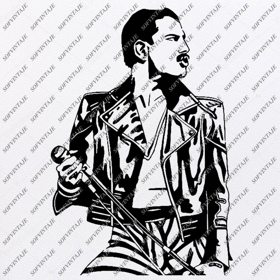 Download Freddie Mercury Svg File-Queen Original Svg Design-Music ...