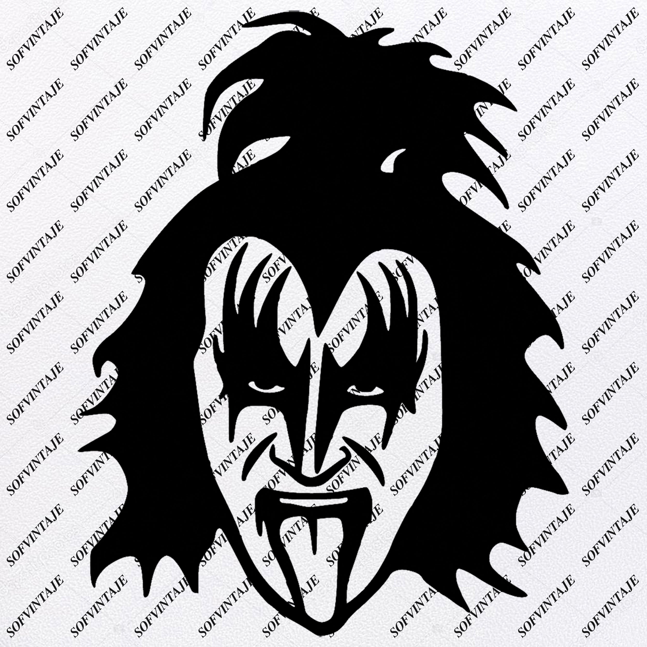 Download Gene Simmons Kiss Band Svg File Gene Simmons Svg Design Gene Sim Sofvintaje