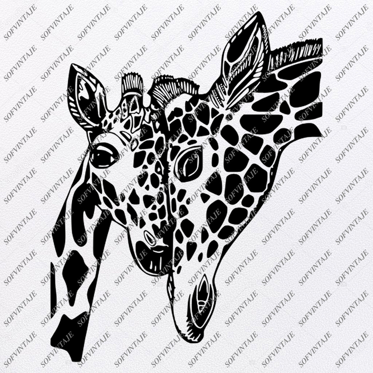 Giraffe Svg File - Giraffe Cut File - Safari Animals Svg - African Ani - SOFVINTAJE