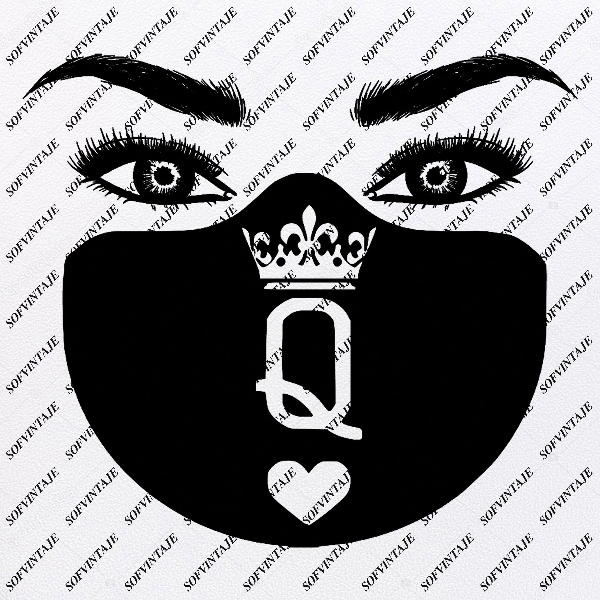 Download Girl Face Mask Beautiful Lady Eye Queen Face Mask Svg File Mas Sofvintaje