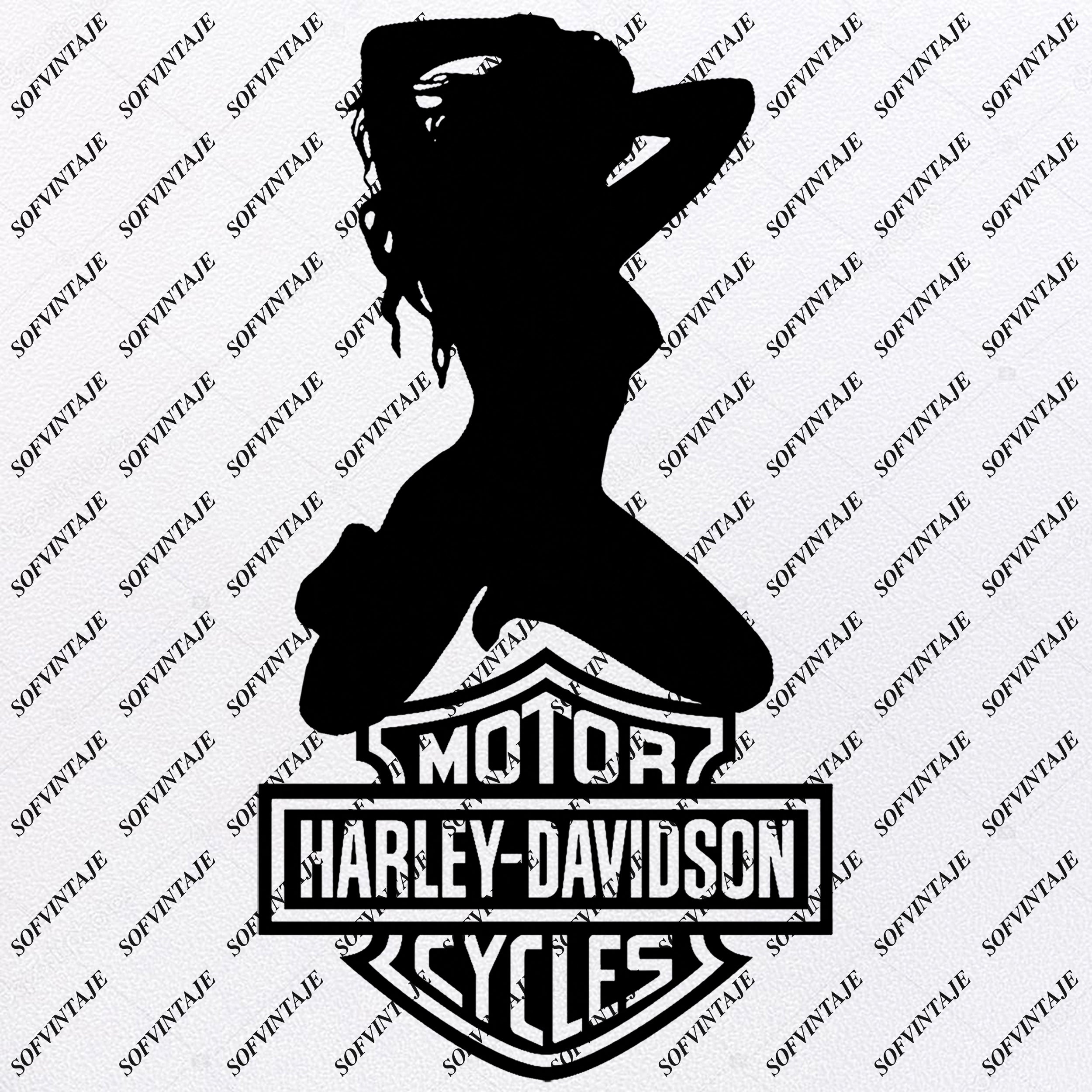 Girl Harley Davidson Harley Davidson Svg File Harley Davidson Sv Sofvintaje