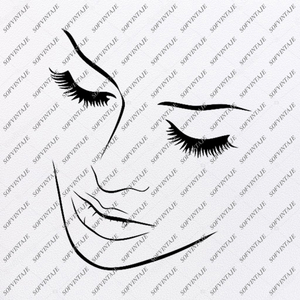 Download Girl Face Svg File Woman Original Design Wonan Clip Art Woman Svg File Sofvintaje