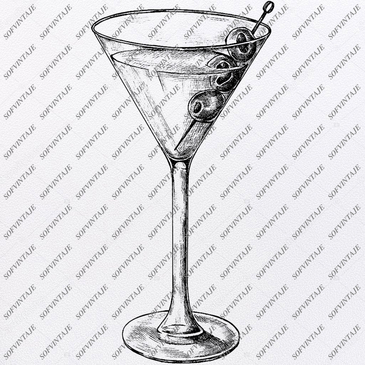 Glass Of Martini Svg File- Martini Original Svg Design ...