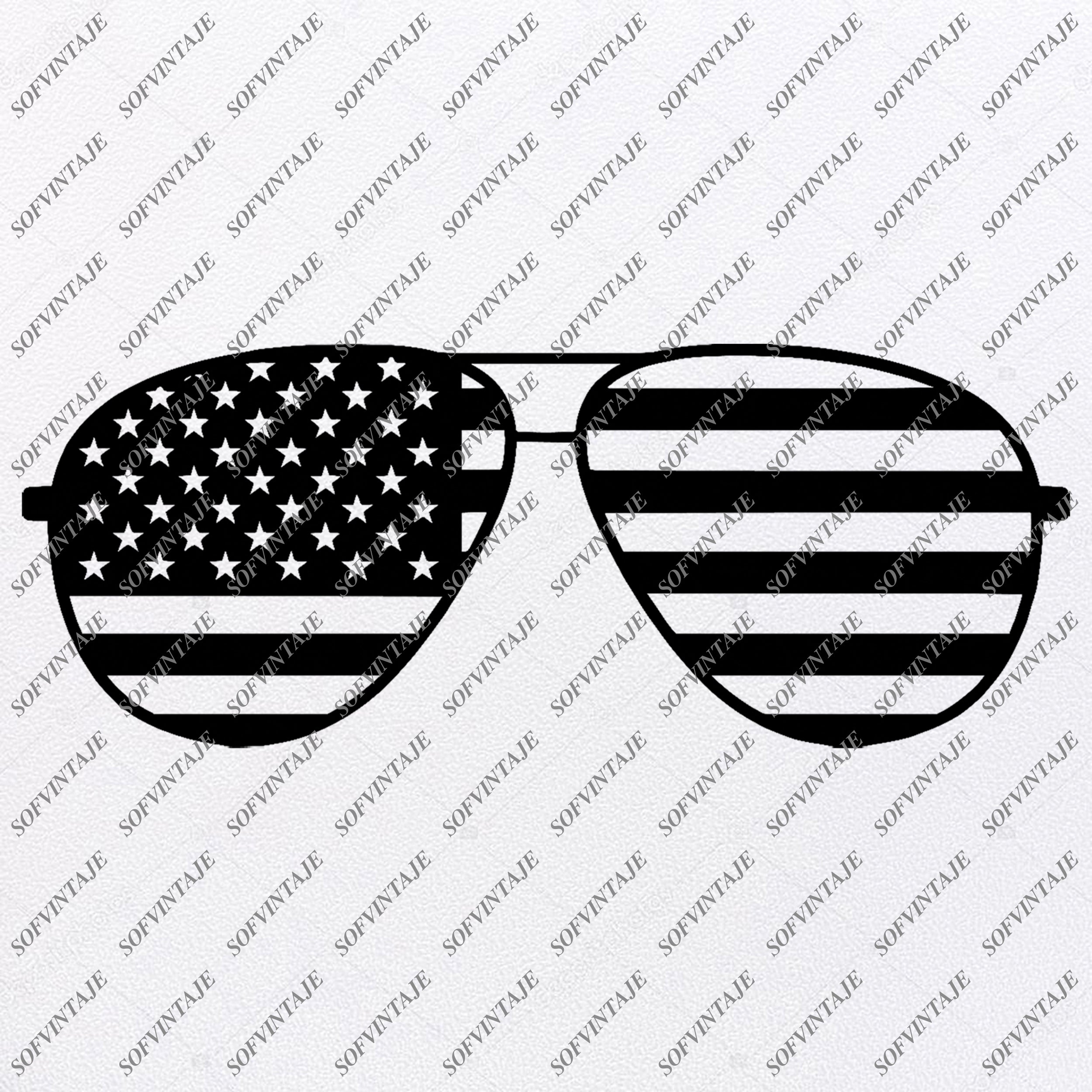 Download Glasses Sunglasses Svg File Glasses Original Svg Design Usa Flag Sofvintaje