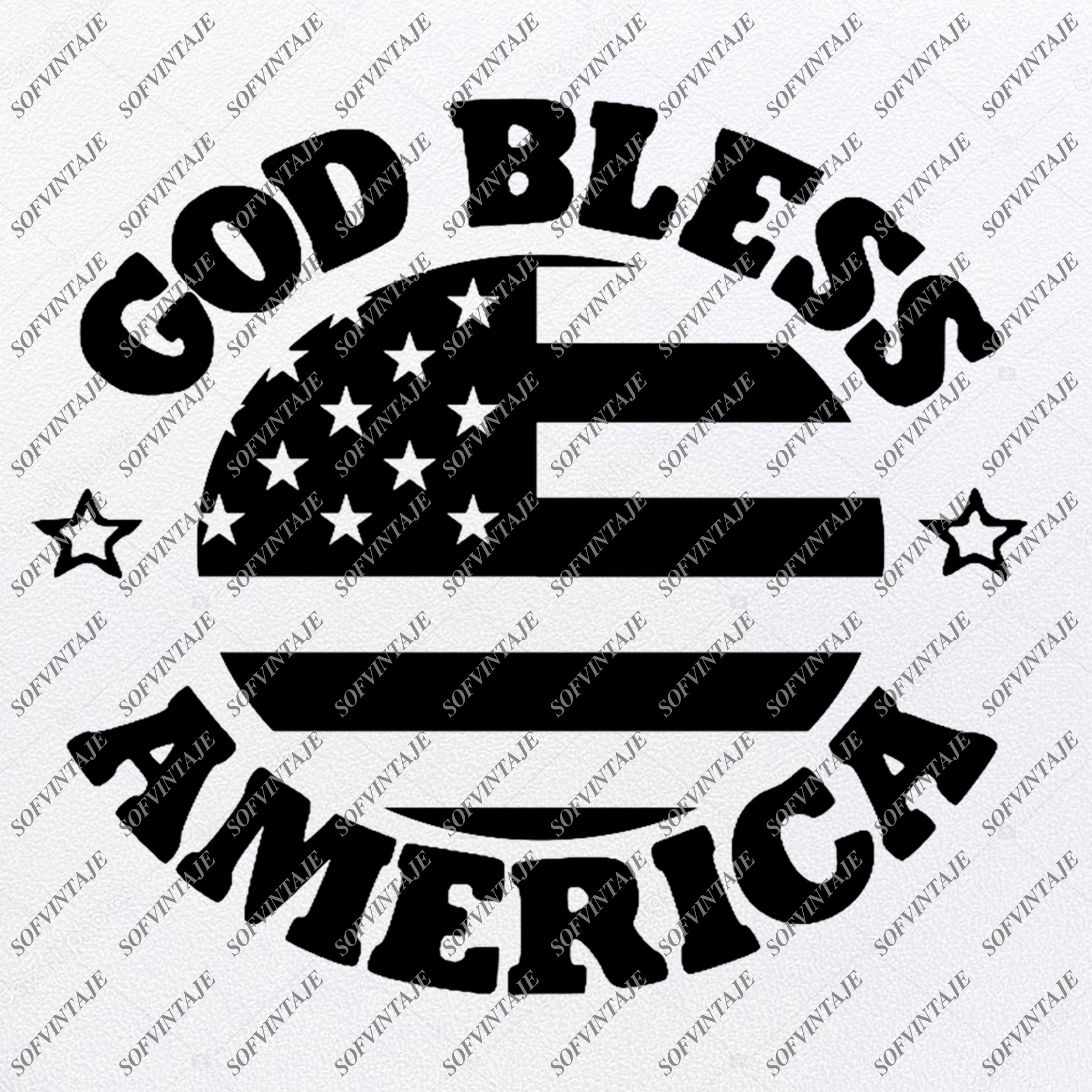 Download God Bless America Flag Svg Files Usa Flag Svg Design God Bless Ame Sofvintaje