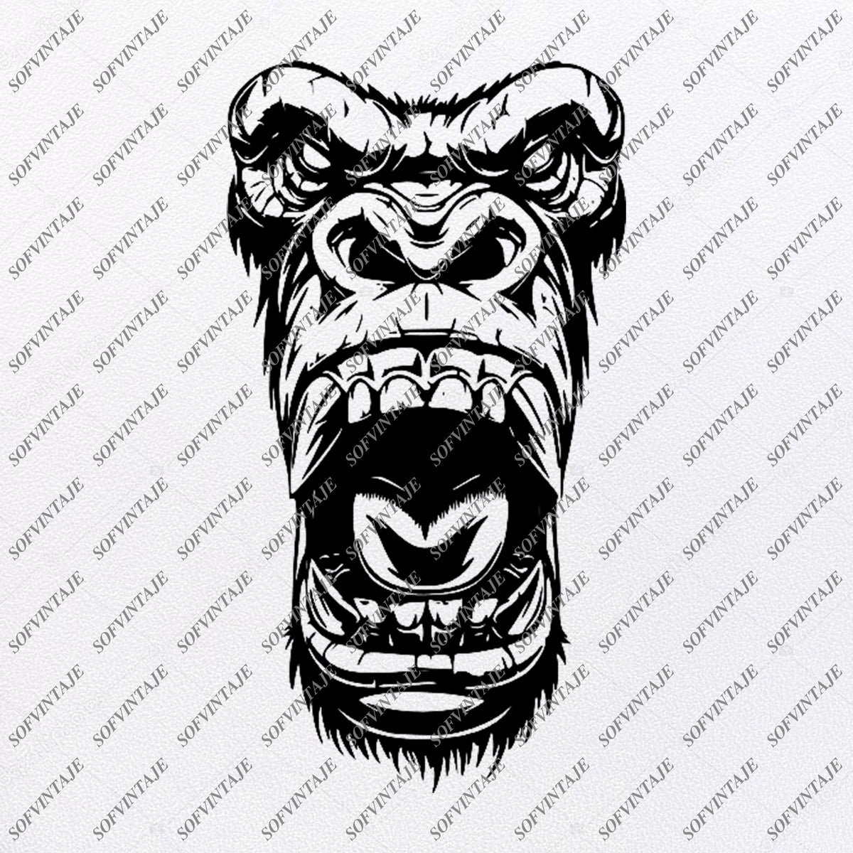 Download Gorilla Svg File-Gorilla Svg Design-Clipart-Animals Svg File-Animals P - SOFVINTAJE