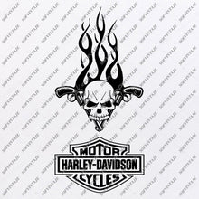 Download Harley Davidson Svg File-Harley Davidson Skull Svg Design-Clipart-Moto - SOFVINTAJE