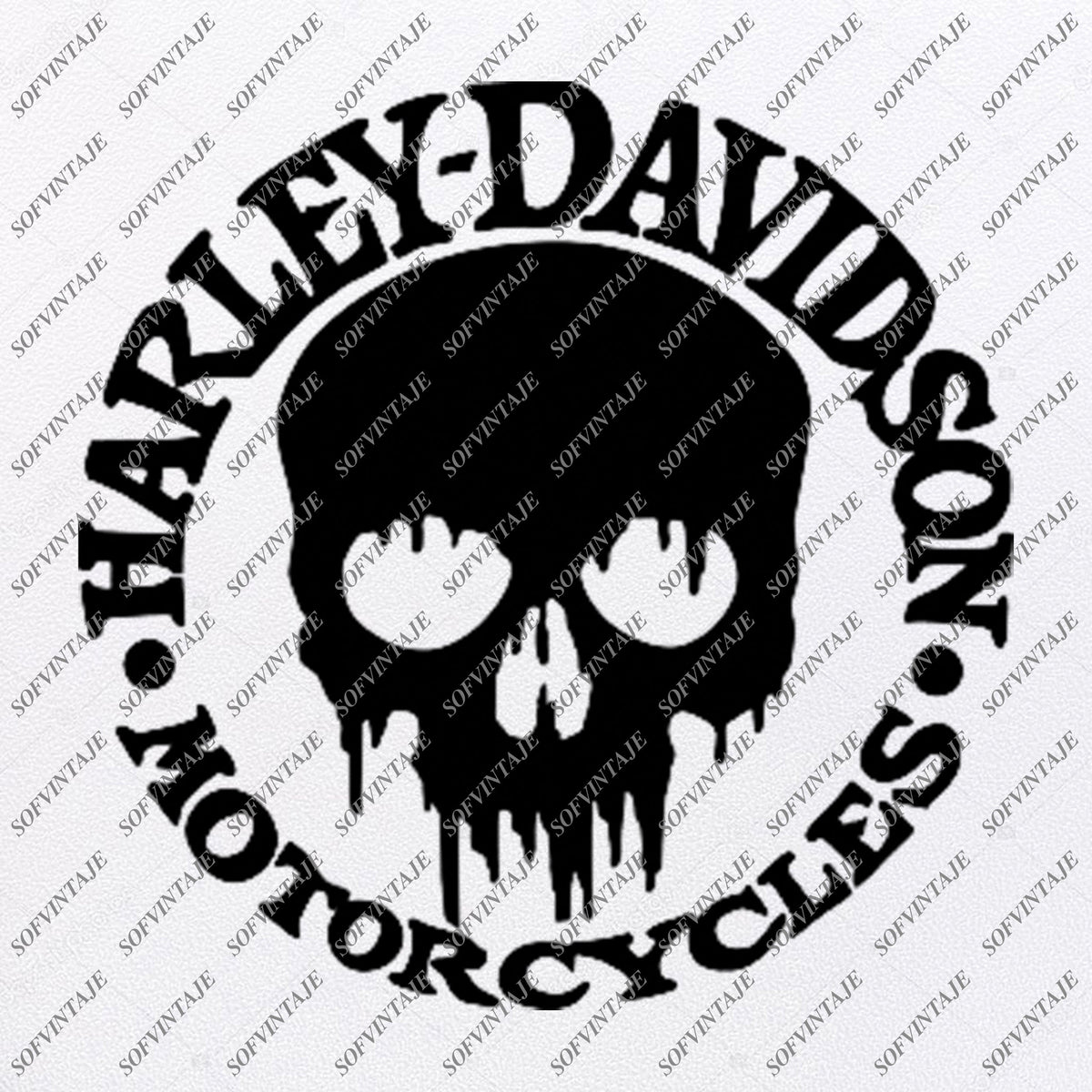 Download Harley Davidson Svg File- Skull Harley Davidson Svg Design-Clipart-Tat - SOFVINTAJE