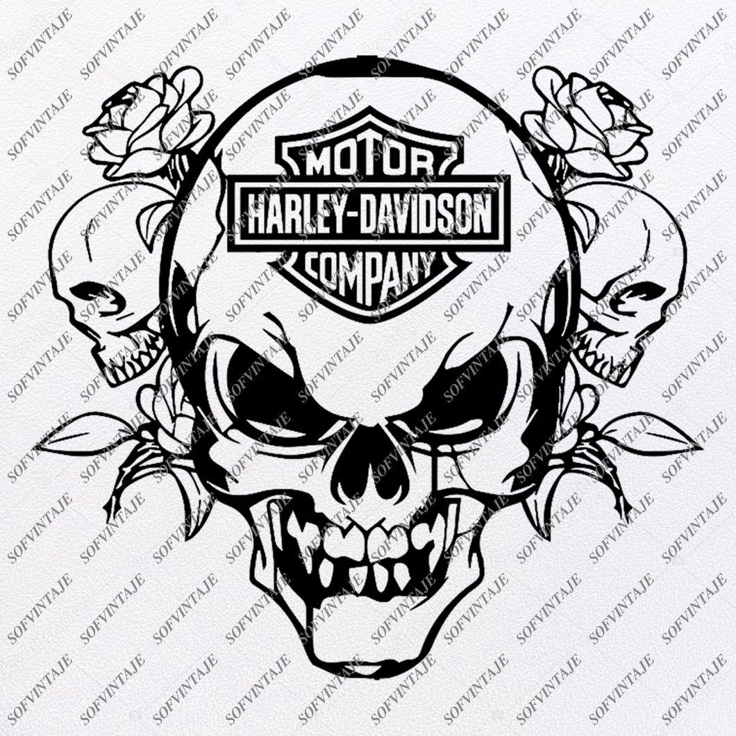 Download Harley Davidson Svg File Skull Svg Design Clipart Motorcycles Svg Fi Sofvintaje