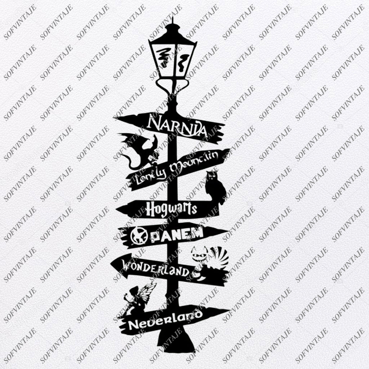 Download Harry Potter Road Sign Svg File - Star Wars Svg - Narnia Svg - Alice i - SOFVINTAJE