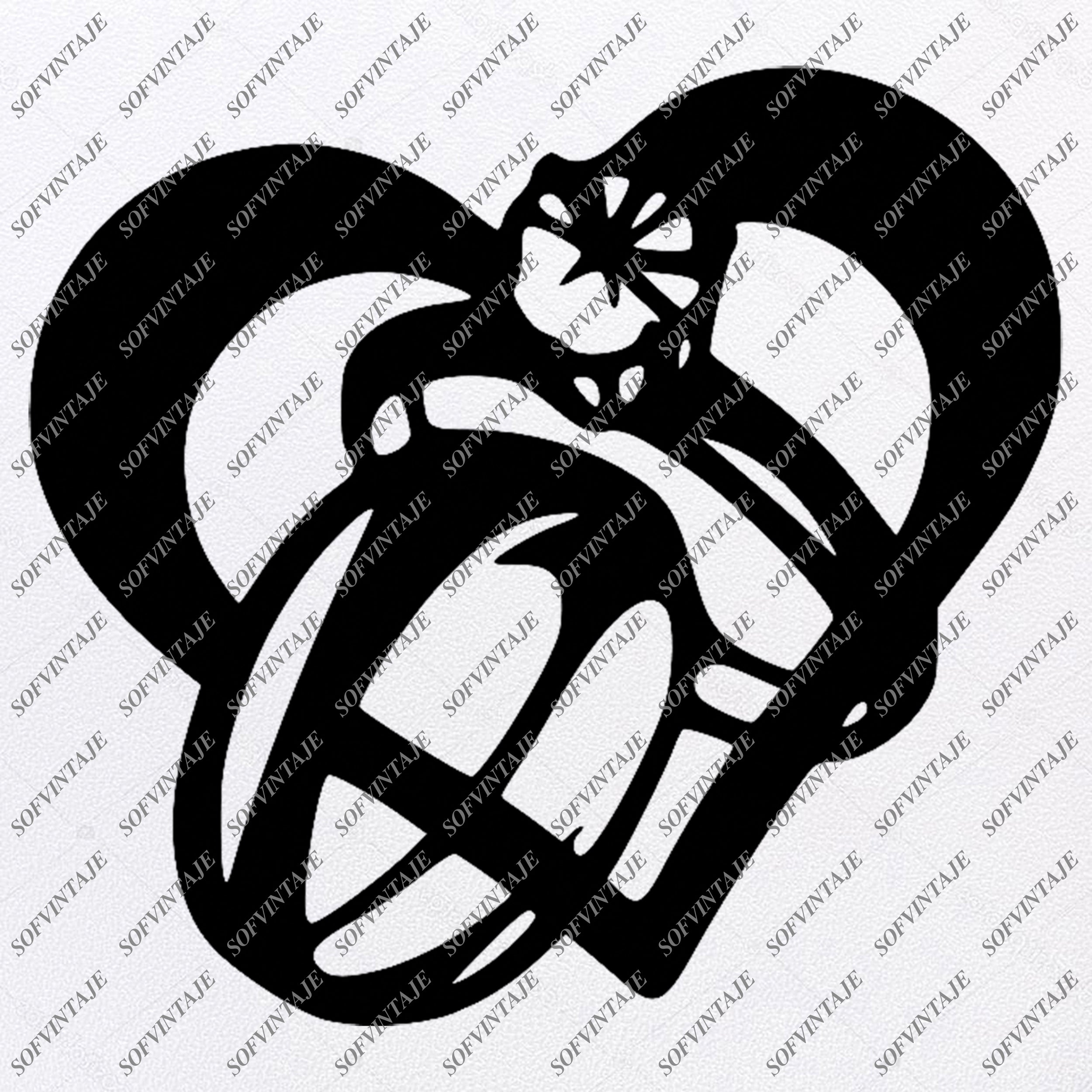 Download Heart With Two Wedding Ring Svg File Heart Romance Love Original Svg Sofvintaje