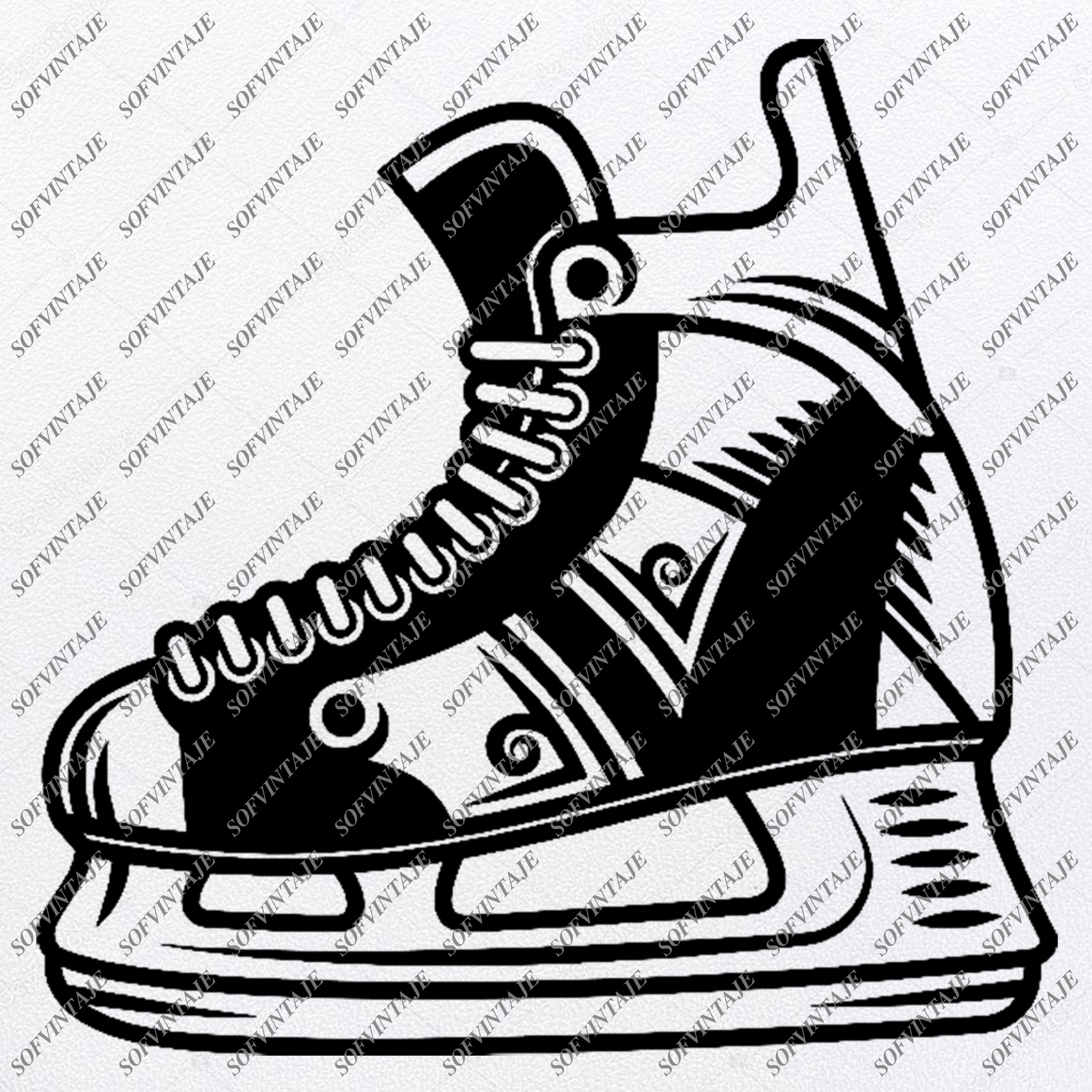Hockey Skates Svg File Skates Original Svg Design Sport Svg Clip Art Sofvintaje