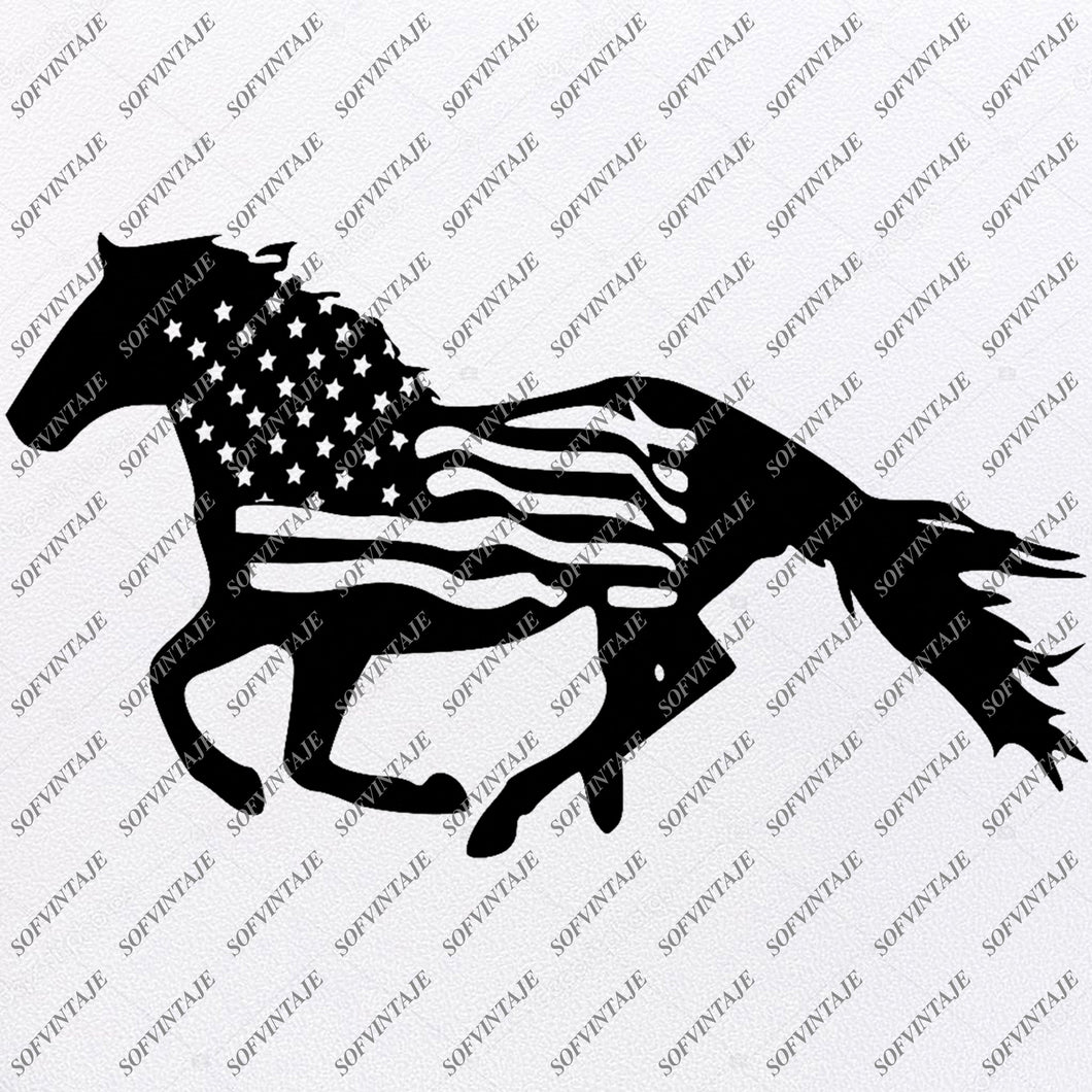 Download Horse-Usa Flag Svg File -Usa flag Svg Design - Animals Svg ...