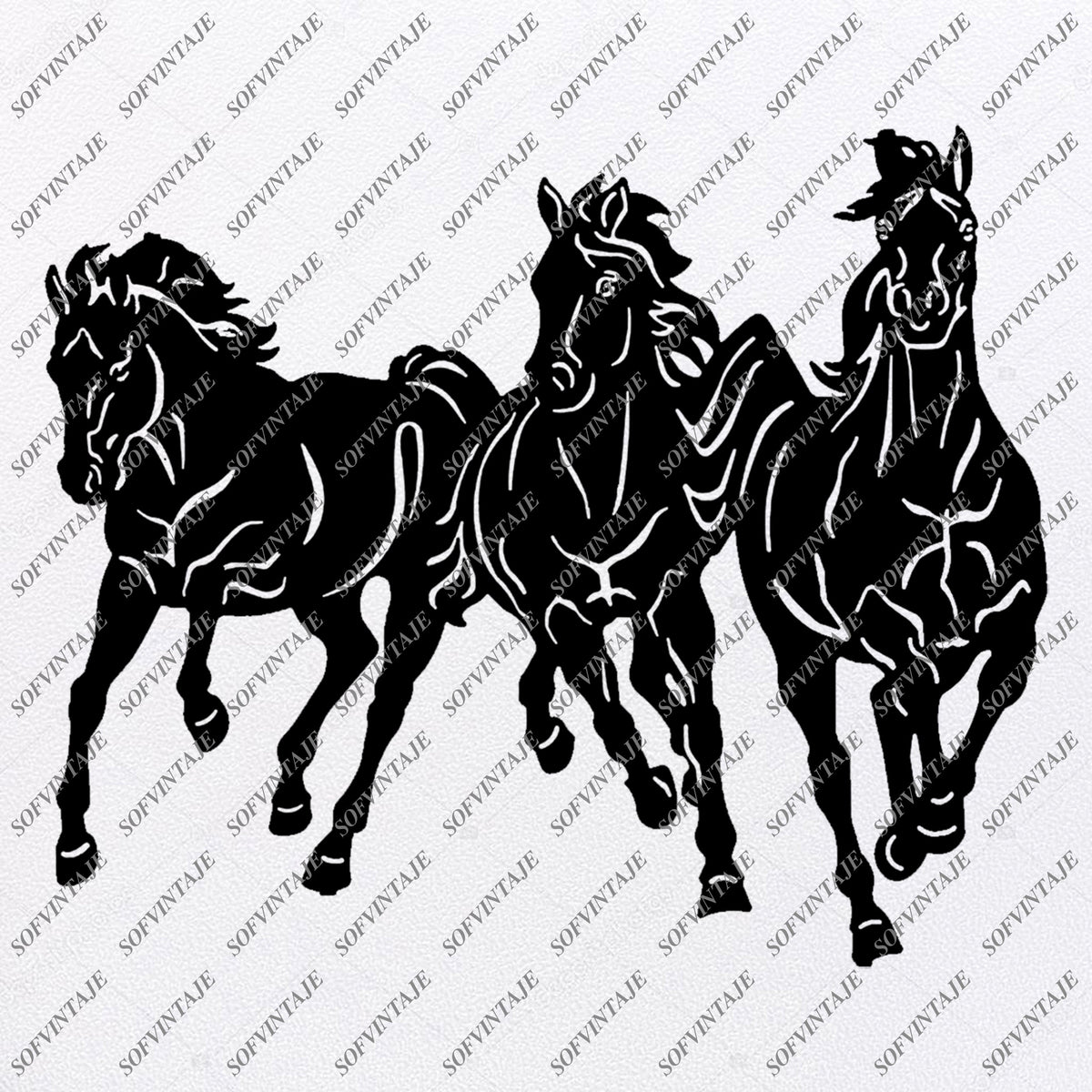 Download Horses Svg Files - Wild Horses Svg Original Design - Clipart - Svg For - SOFVINTAJE