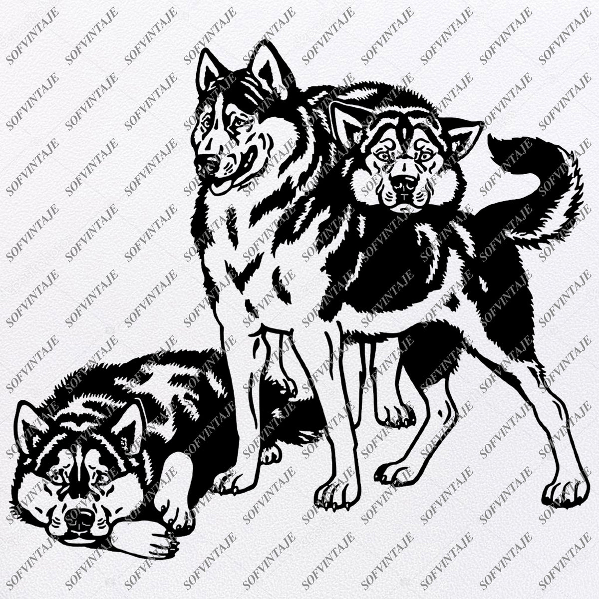 Download Husky Svg File - Siberian Husky Svg Original Design - Dog Clipart - An - SOFVINTAJE