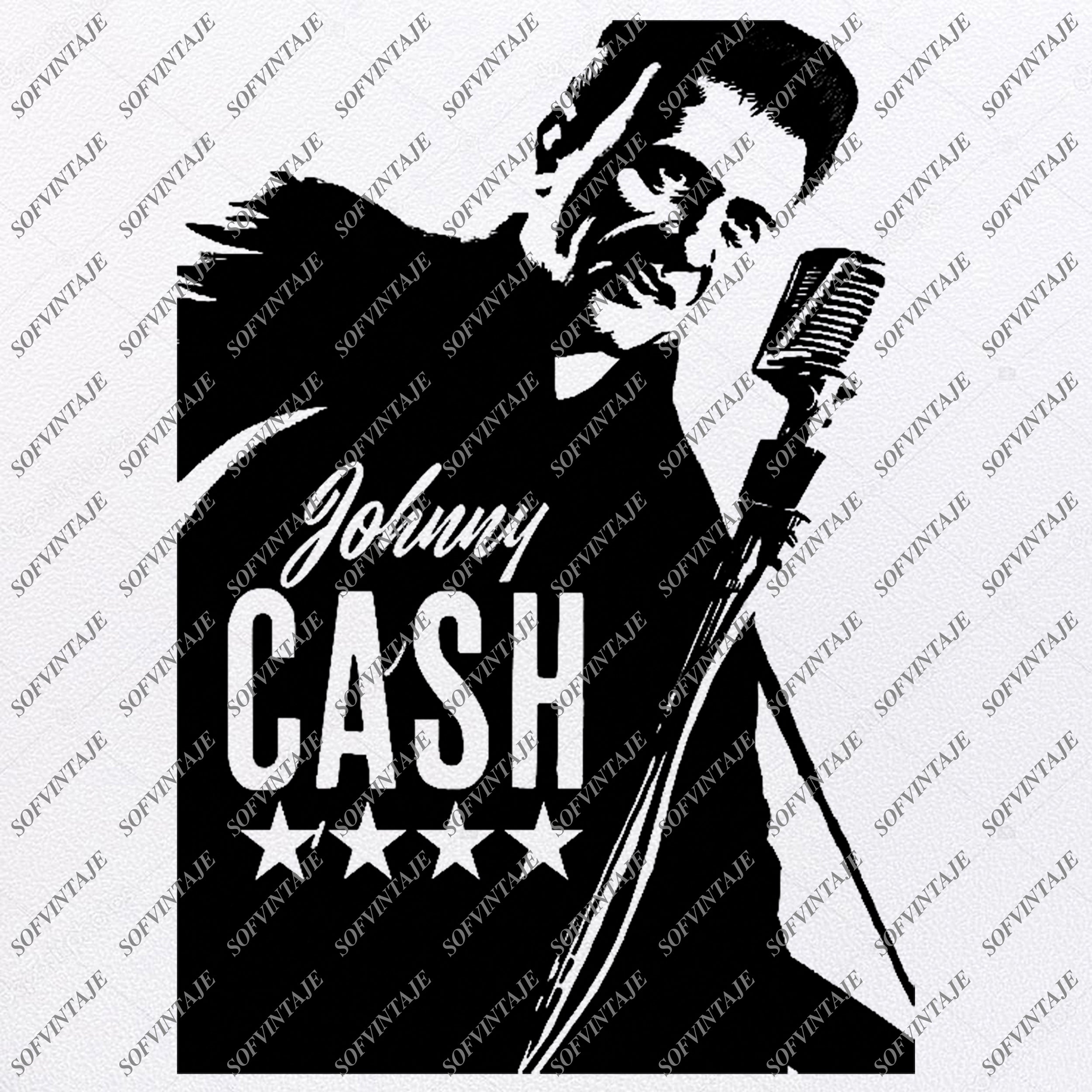 Download Johnny Cash Svg File Johnny Cash Svg Design Clipart Singer Actor Guita Sofvintaje