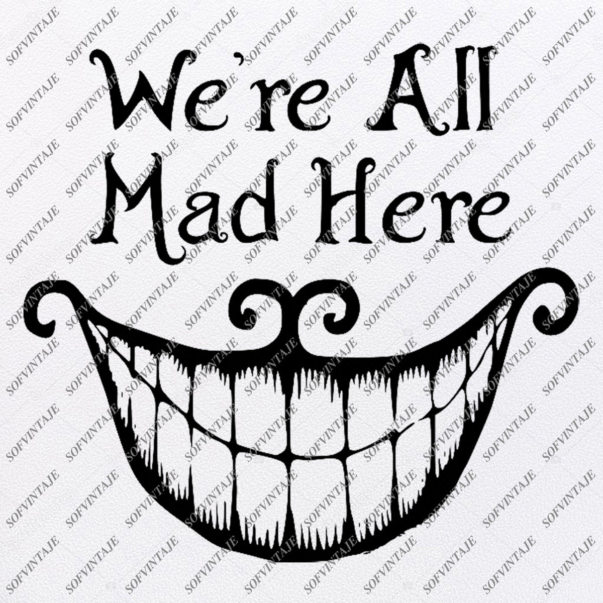 Download Joker Smile - We're All Mad Here Svg File- Smile Original Svg Design-S - SOFVINTAJE