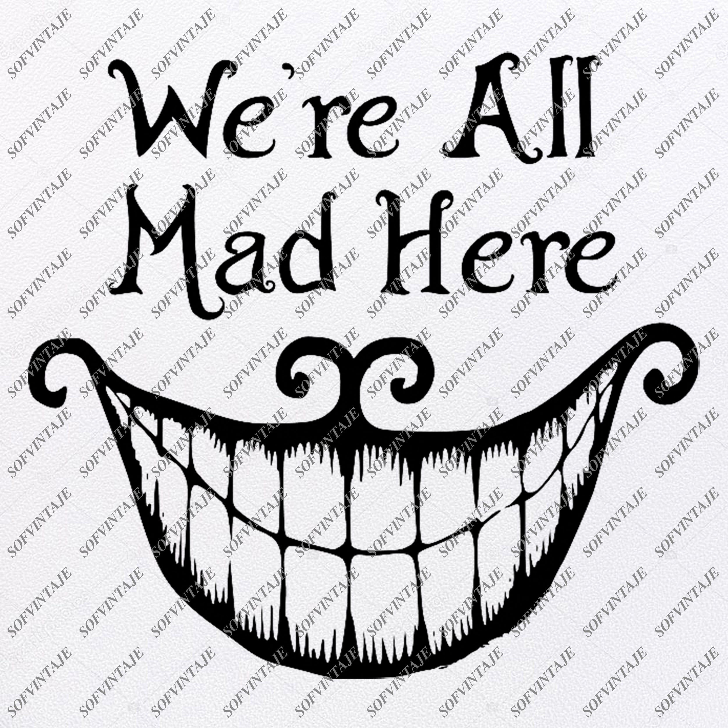 Joker Smile We Re All Mad Here Svg File Smile Original Svg Design S Sofvintaje