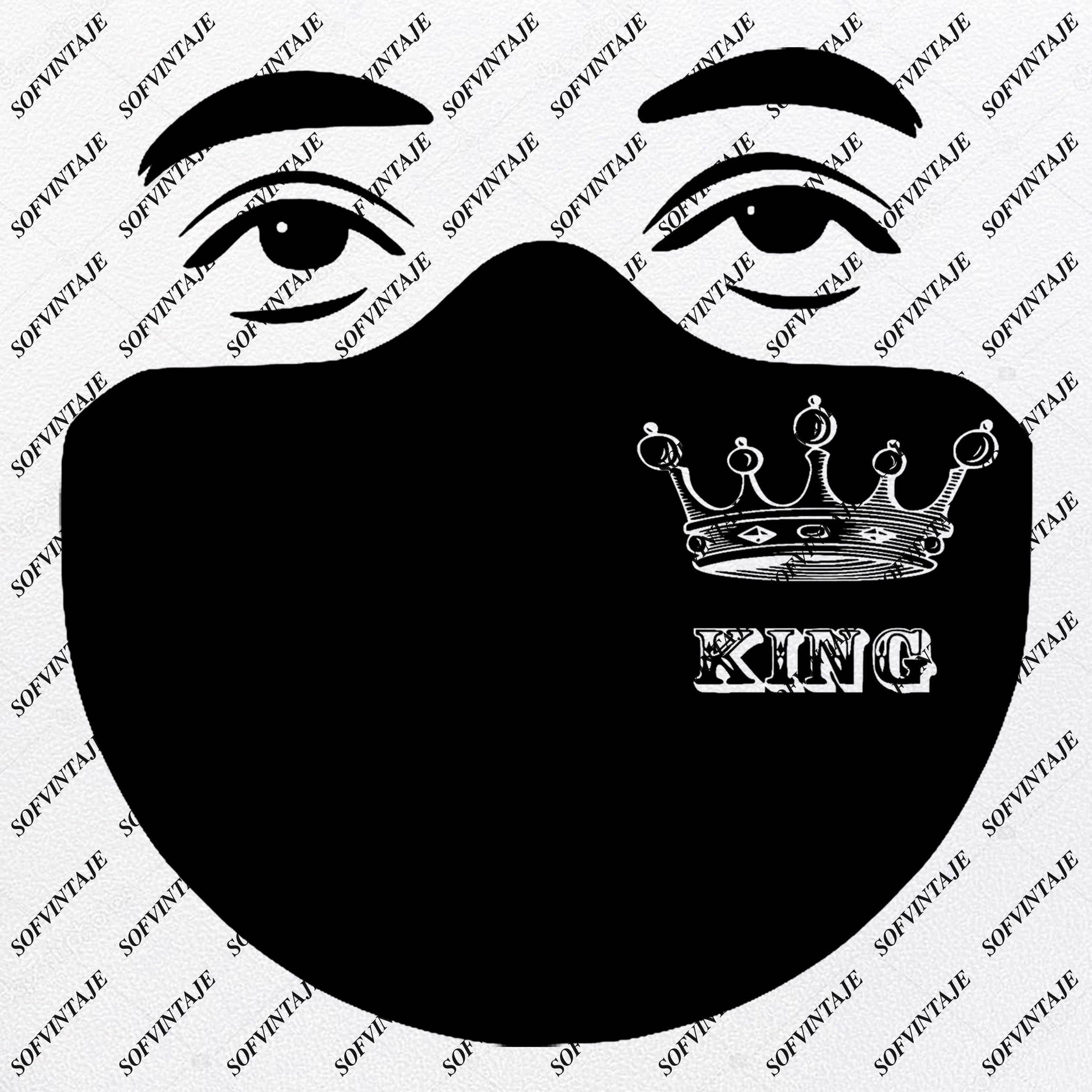 Download King Protective Face Mask Face Mask Svg File Mask Svg File Kin Sofvintaje