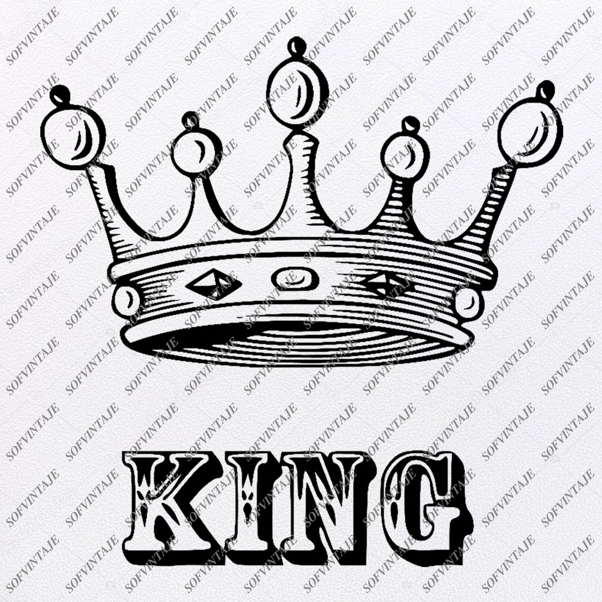 Download King Svg File-King's crown Original Svg Design-crown Svg-Clip art-King - SOFVINTAJE