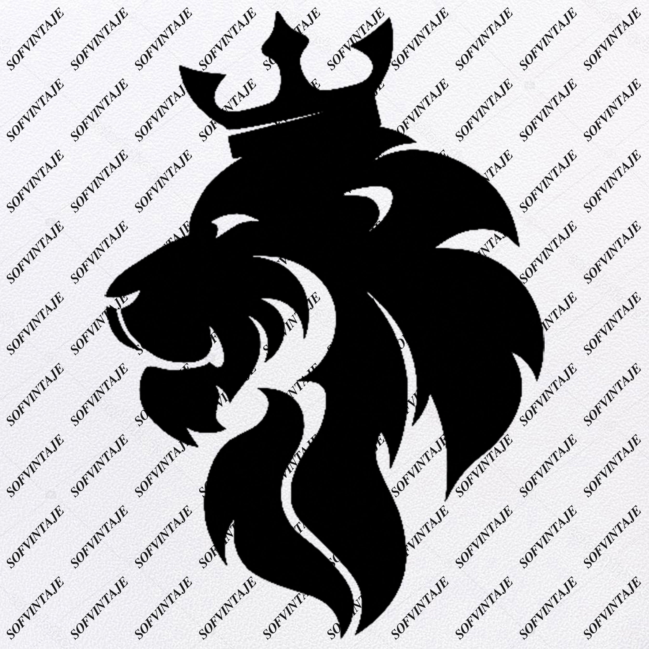 Lion Lion Svg File King Lion Svg Design Lion Clipart Animals S Sofvintaje