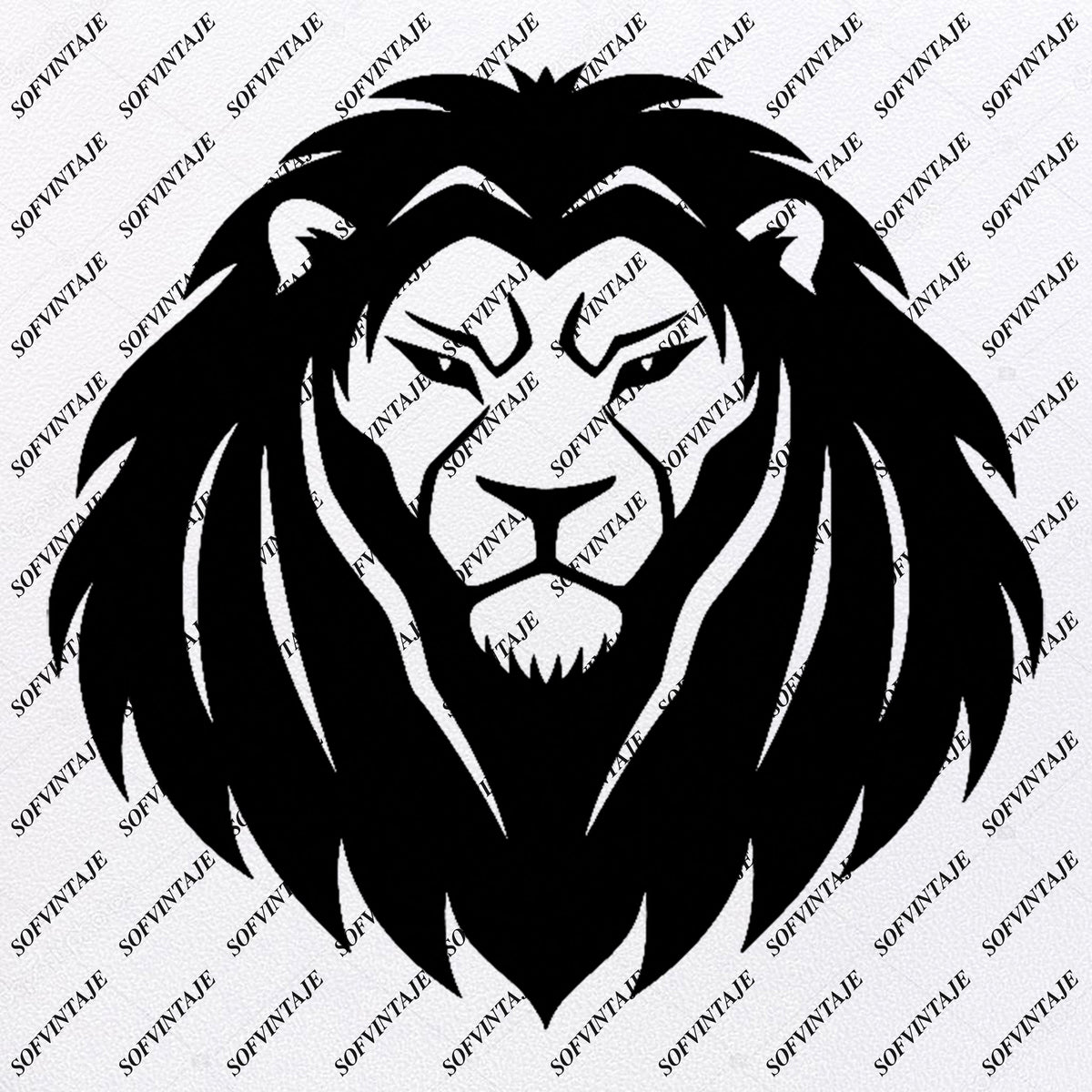 Download Lion - Lion Svg File - King Lion Svg Design - Lion Clipart - Animals S - SOFVINTAJE