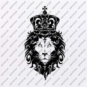 Free Free 95 Lion Svg With Crown SVG PNG EPS DXF File