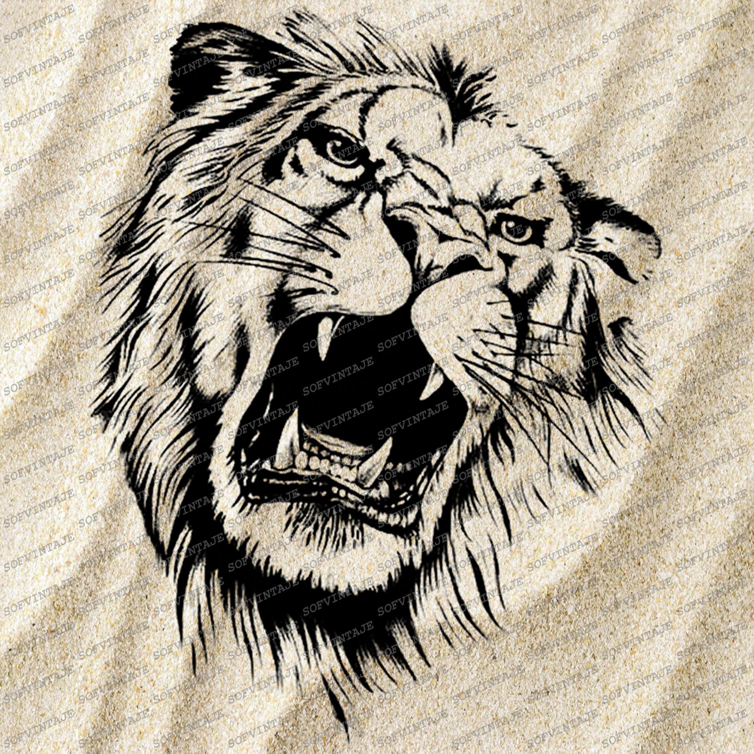 Free Free 136 Half Lion Head Svg SVG PNG EPS DXF File