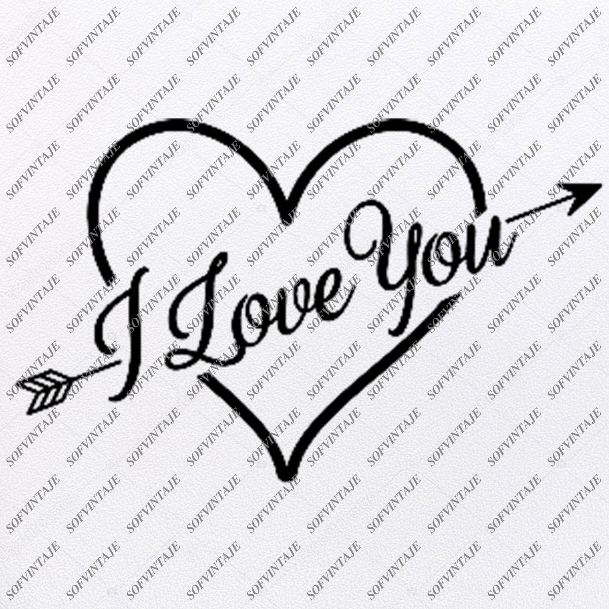 Love Heart Svg File - I Love You Svg - Love Heart Svg ...