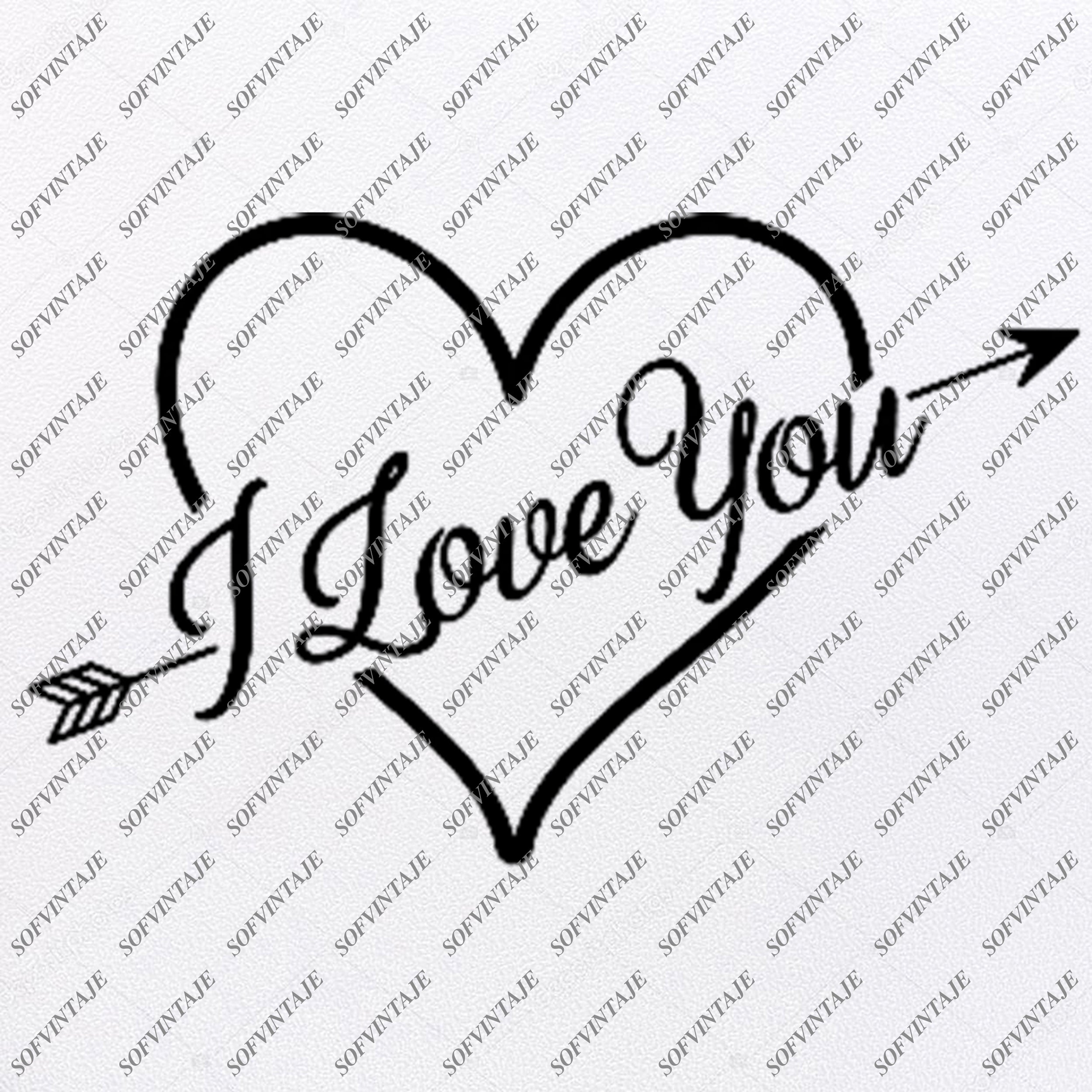 Love Heart Svg File I Love You Svg Love Heart Svg Heart Svg Ve Sofvintaje