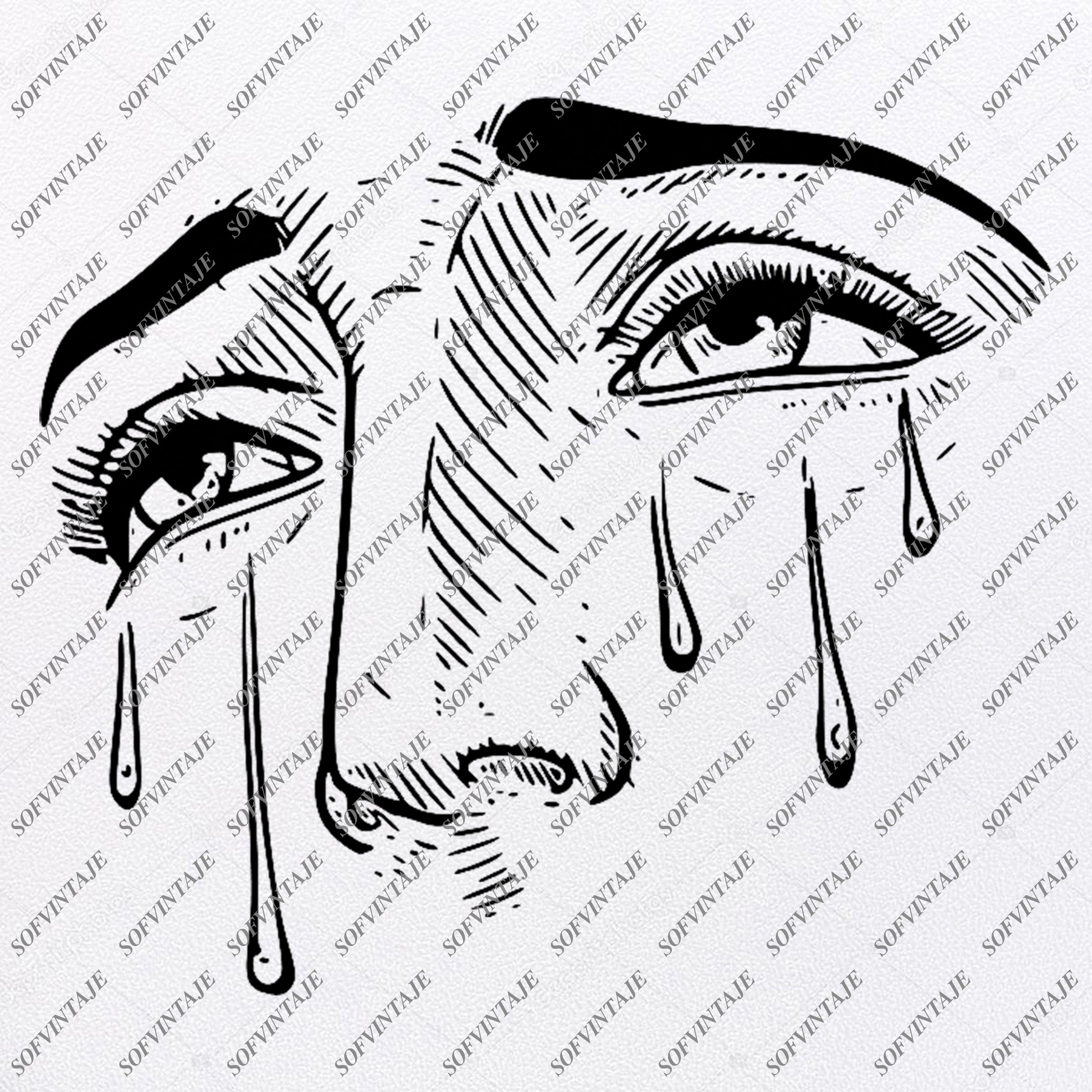 Download Man Face Svg File Crying Man Original Design Crying Man Clip Art Man Sofvintaje