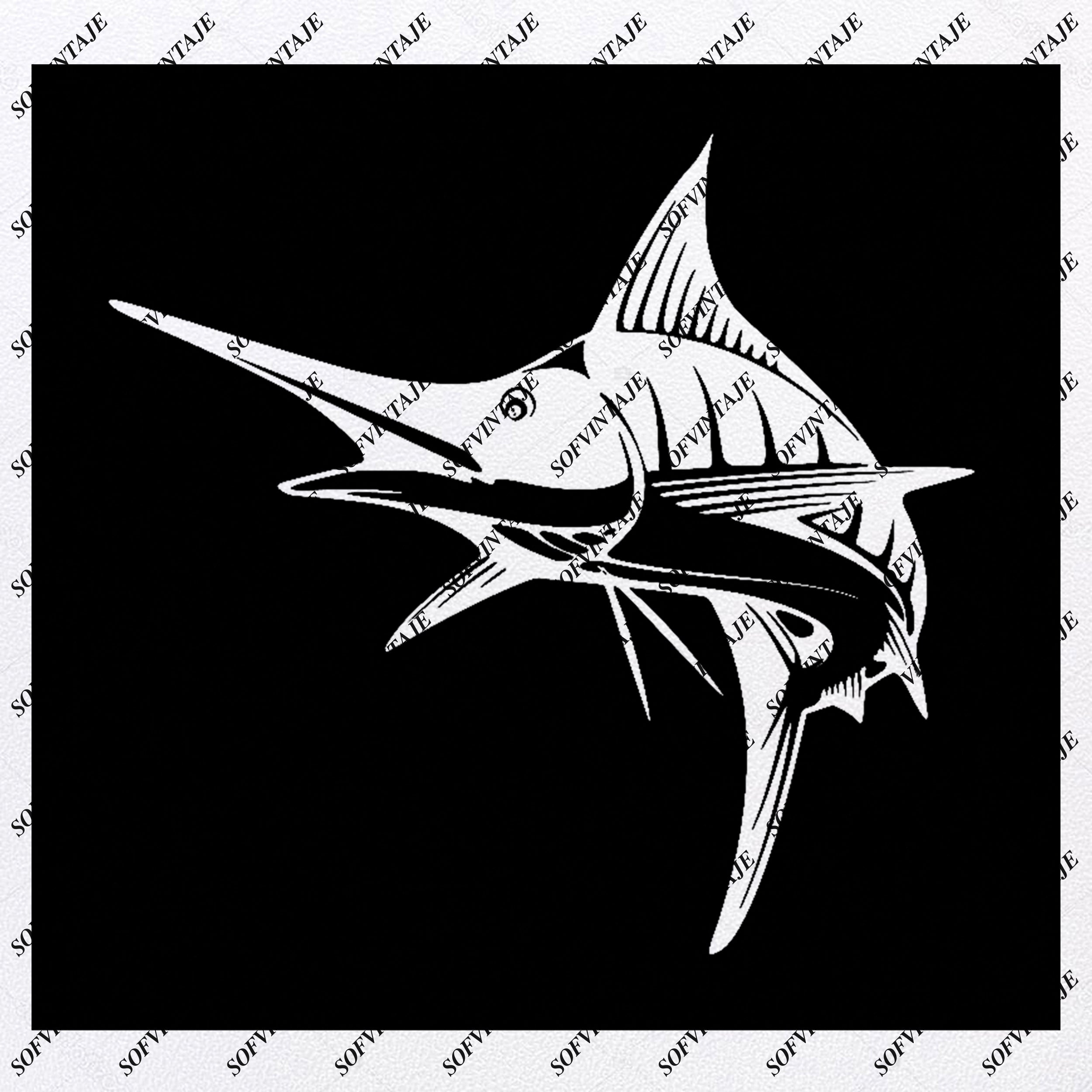 Download Marlin Marlin Svg File Marlin Tattoo Svg Design Marlin Clipart Sofvintaje