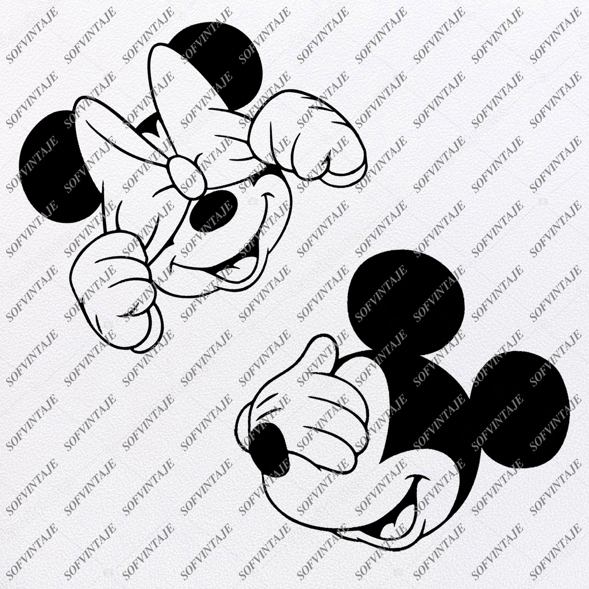 Download Mickey And Minnie Mouse Svg Files Svg Original Design Png Files Sofvintaje