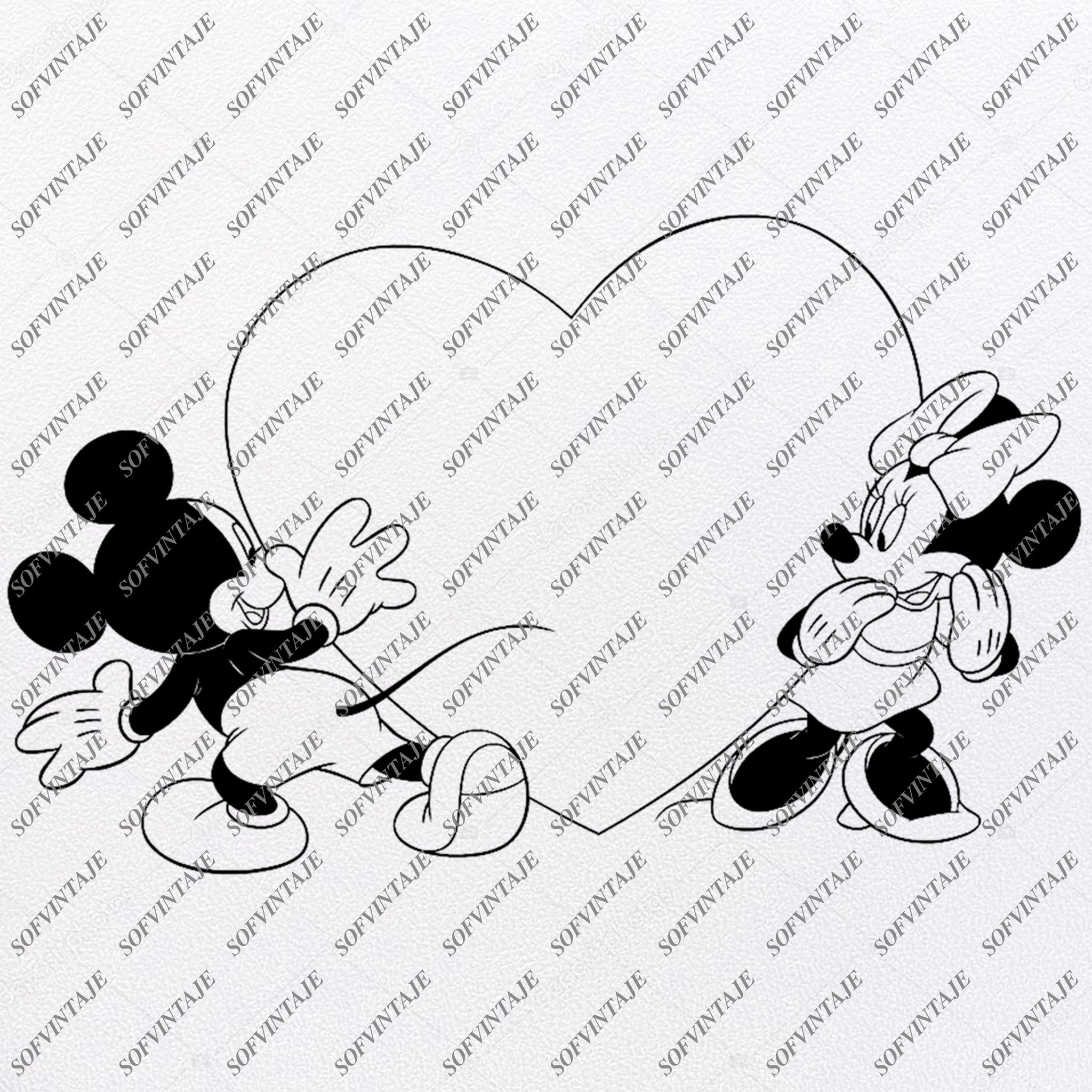 Download Mickey And Minnie Mouse Svg Files Svg Original Design Png Files Sofvintaje