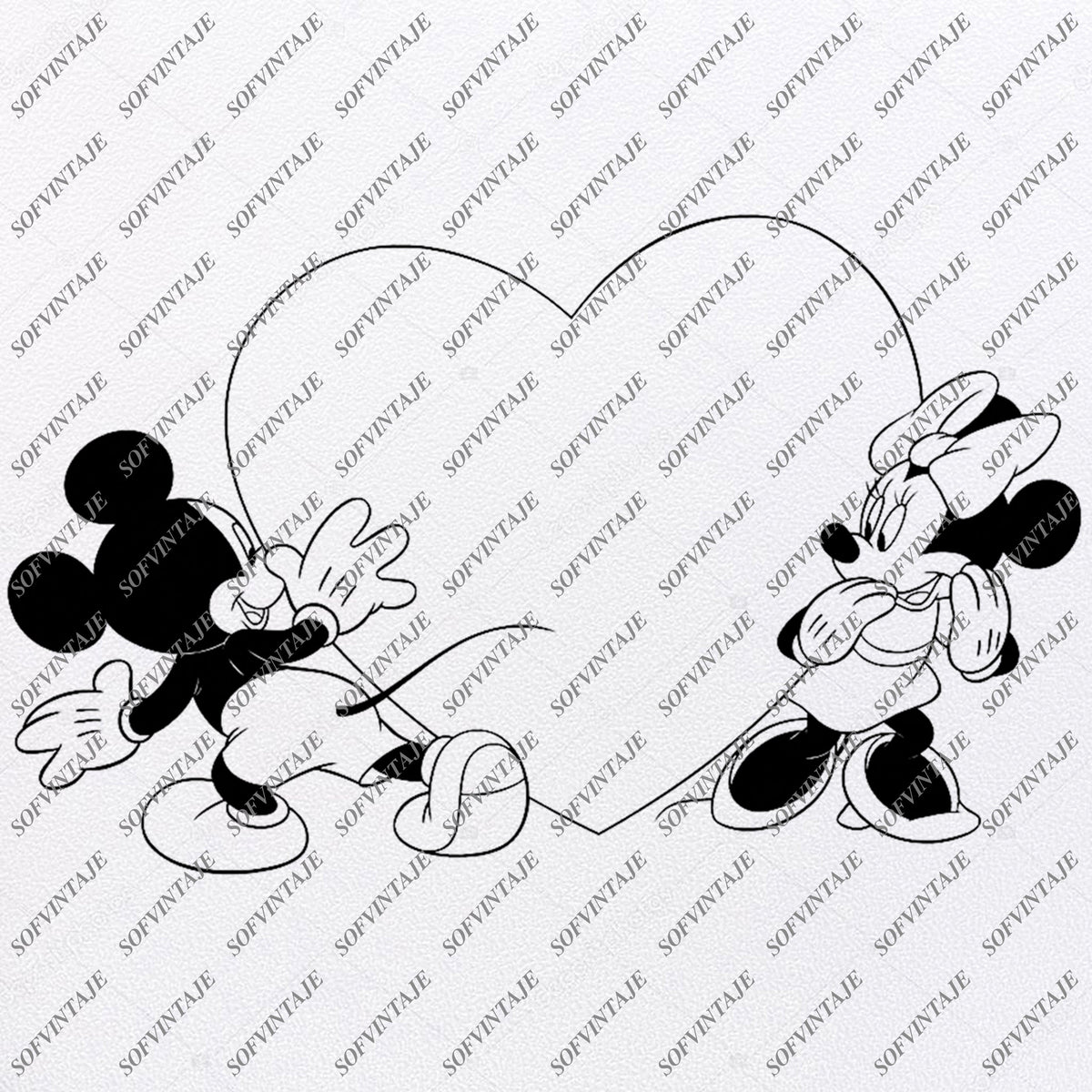 Download Mickey And Minnie Mouse Svg Files - Svg Original Design - Png Files - - SOFVINTAJE