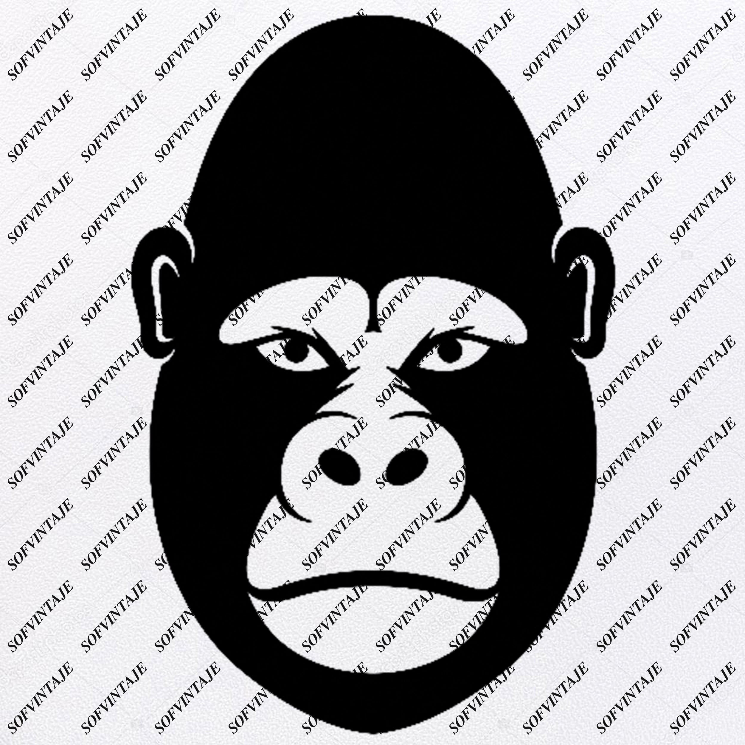 Download Digital Download Svgpngpdfdxfeps Jungle Animal Gorilla Clip Art Gorilla Strong Svg Gorilla Ape Monkey Svg Apes Together Strong Svg Digital Prints Prints Tripod Ee