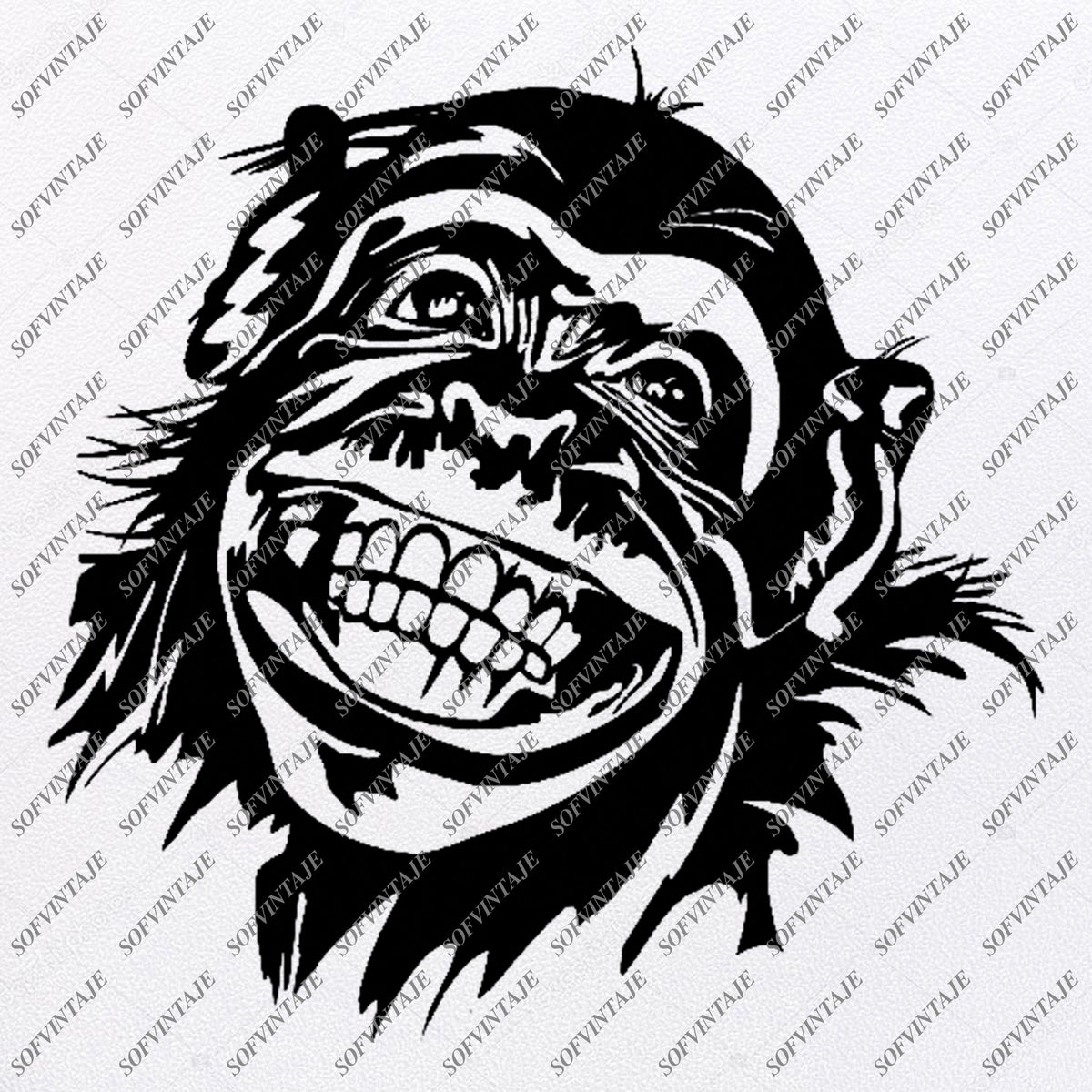 Download Monkey Svg File - Head Monkey Svg - Monkey Png - Animals ...