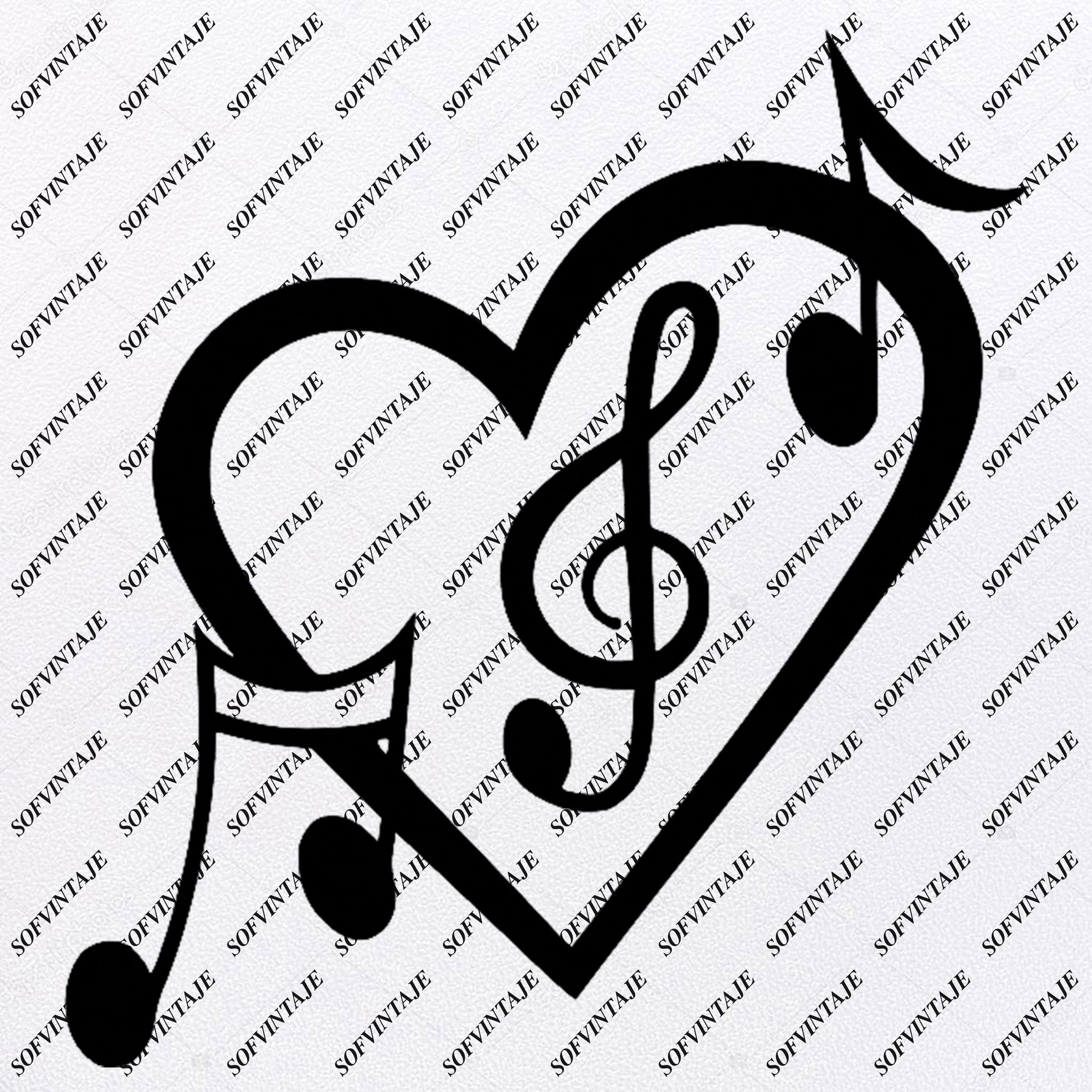 Download Music Note Svg File Music Note Heart Svg File Music Svg Design Clipar Sofvintaje