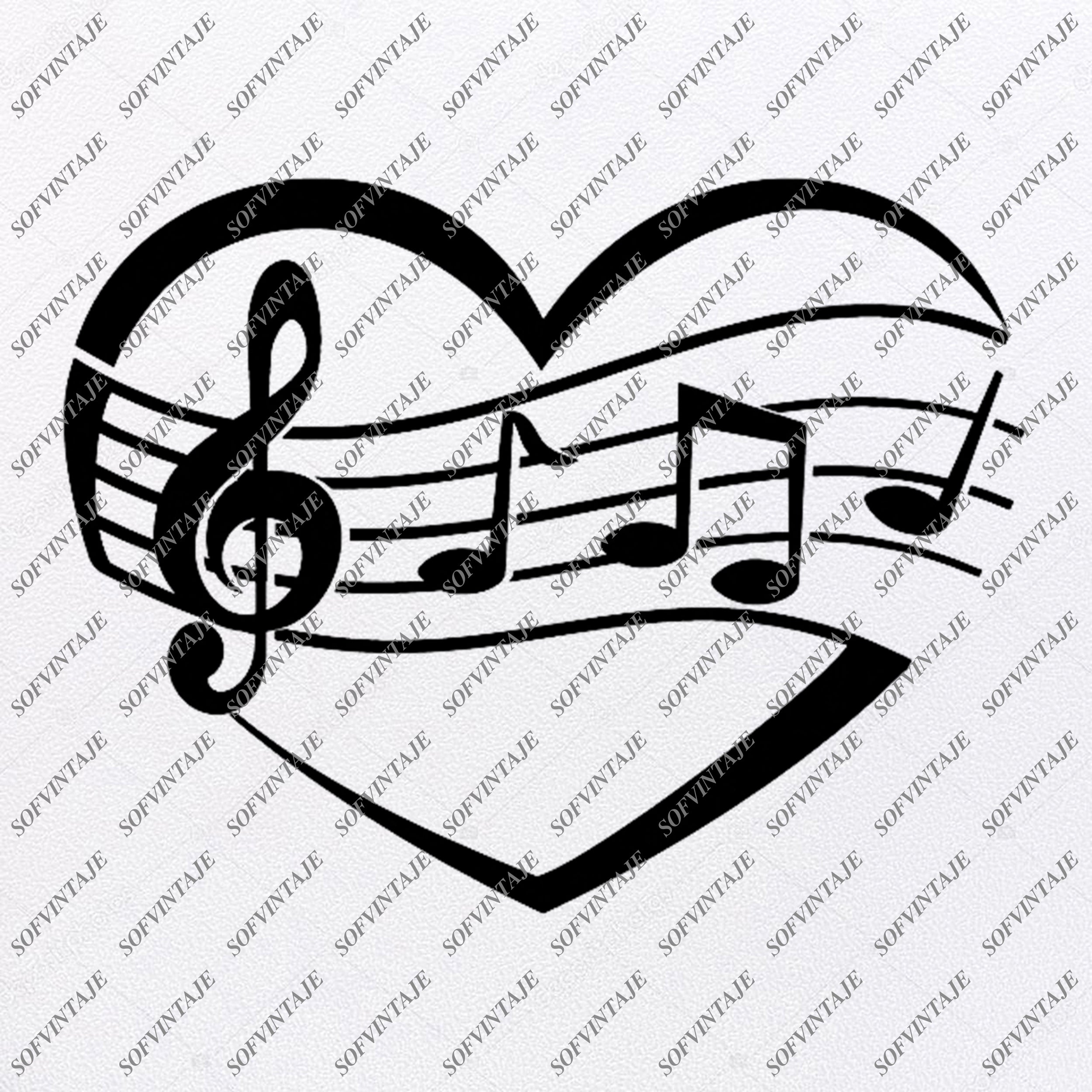 Download Music Note Svg File Music Note Heart Svg File Music Svg Design Clipar Sofvintaje