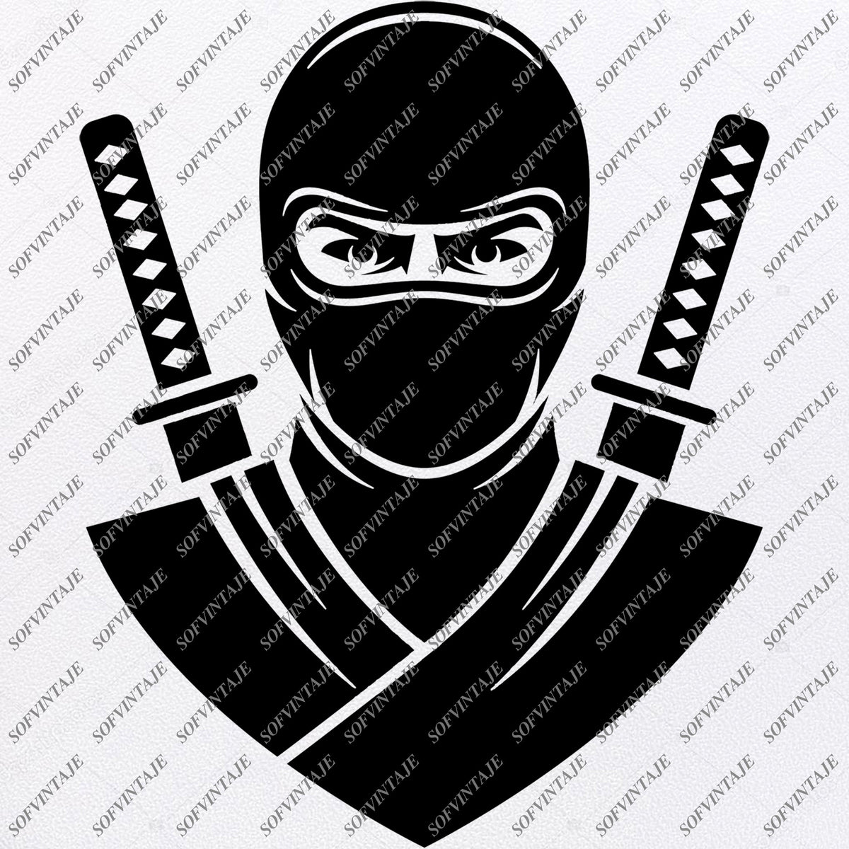Download Ninja Svg File - Japanese Ninja Svg - Ninja Clip art - Vector Graphics - SOFVINTAJE